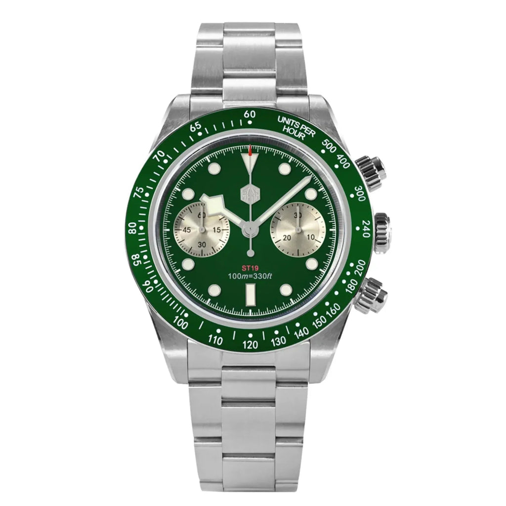 San Martin Panda BB Chronograph Retro Men Watch SN052-G-JS - DREAM WATCHES