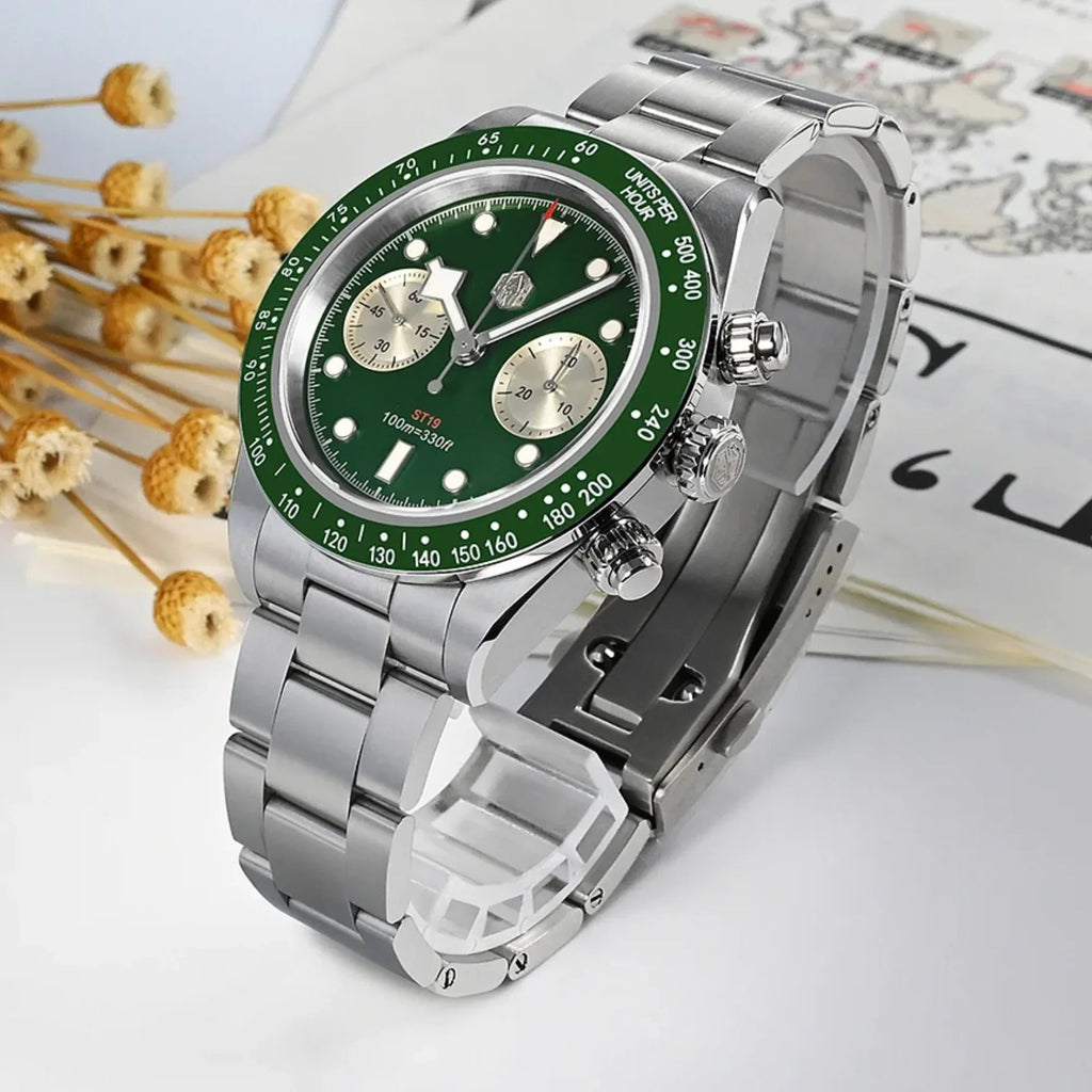 San Martin Panda BB Chronograph Retro Men Watch SN052-G-JS - DREAM WATCHES