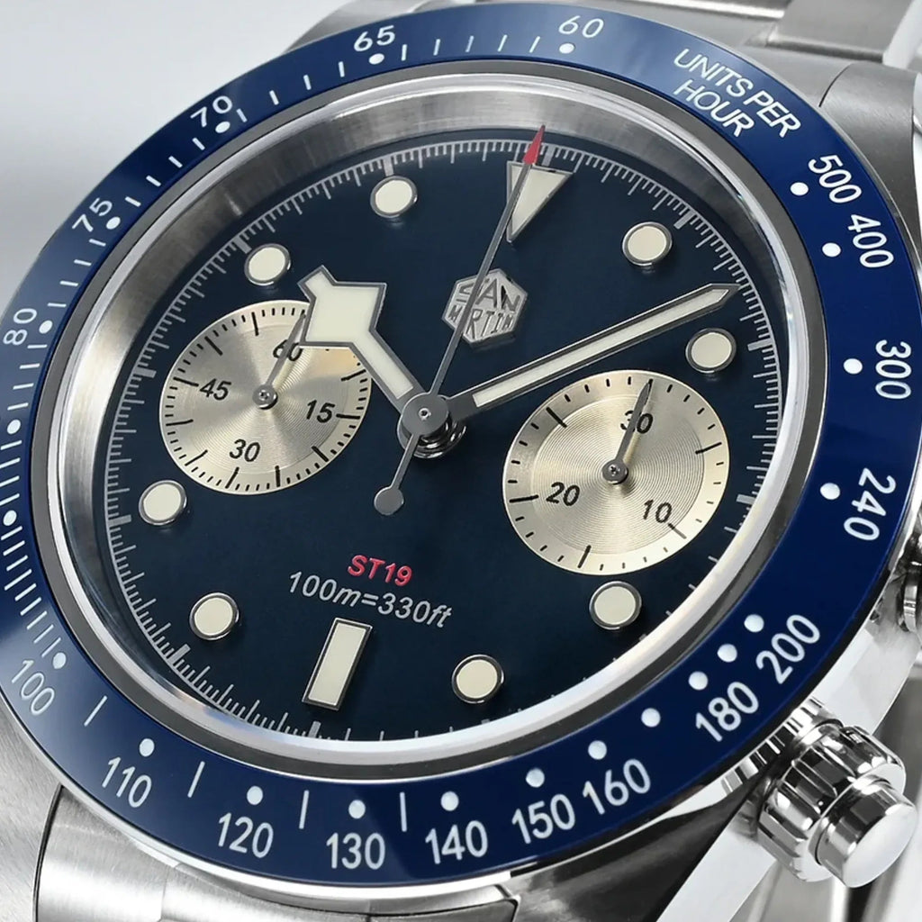 San Martin Panda BB Chronograph Retro Men Watch SN052-G-JS - DREAM WATCHES