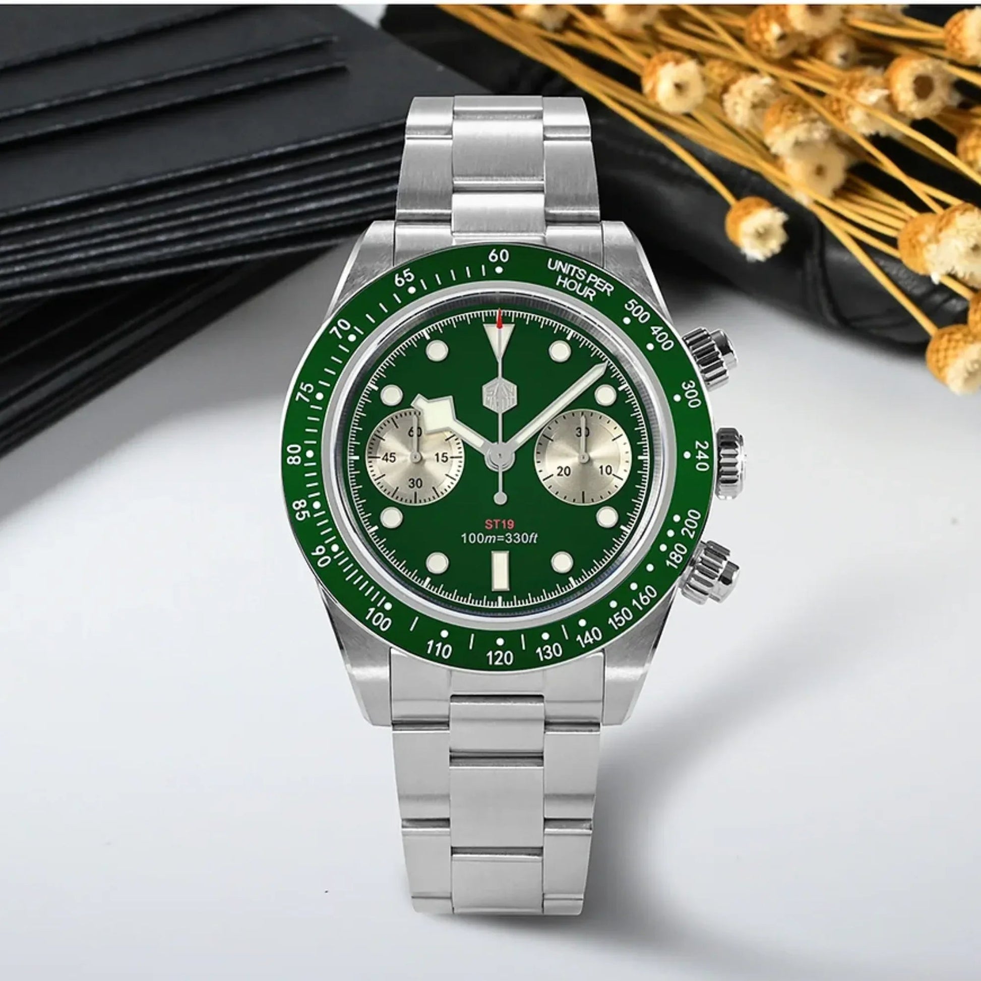 San Martin Panda BB Chronograph Retro Men Watch SN052-G-JS - DREAM WATCHES
