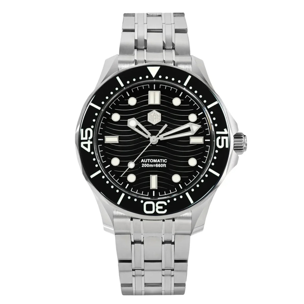 San Martin Sea Ghost Diving Watch SN0088G2 - Black - DREAM WATCHES