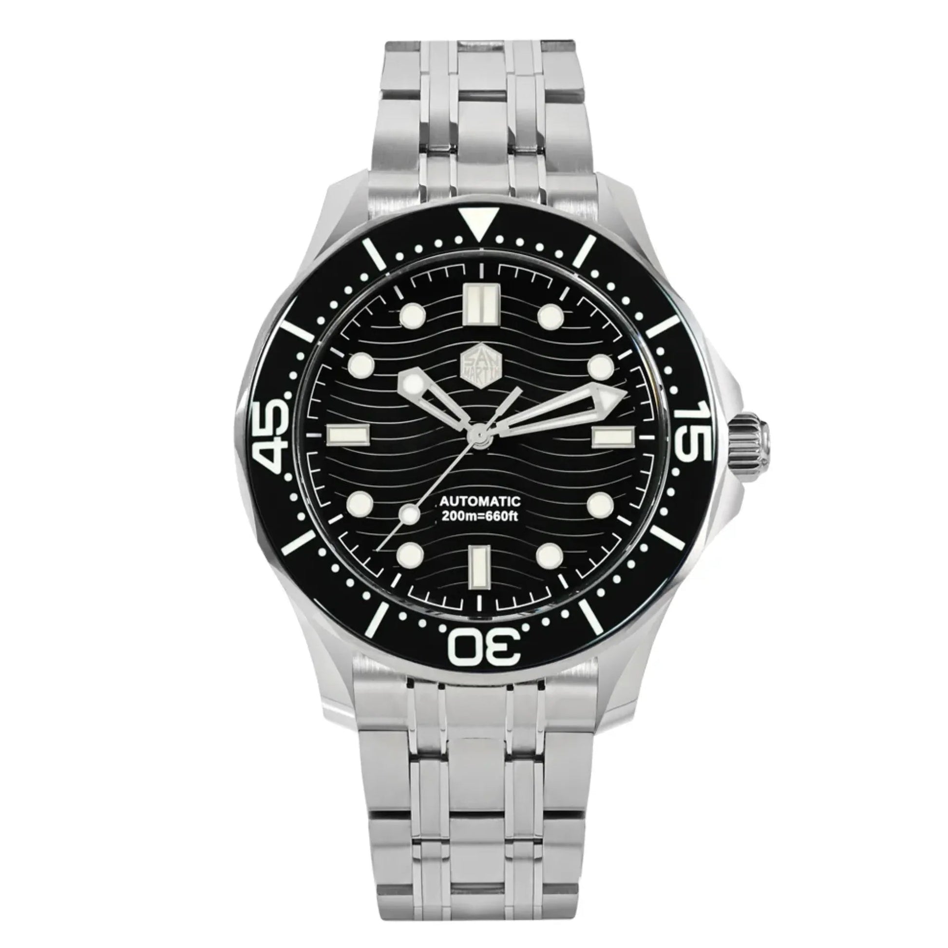 San Martin Sea Ghost Diving Watch SN0088G2 - Black - DREAM WATCHES