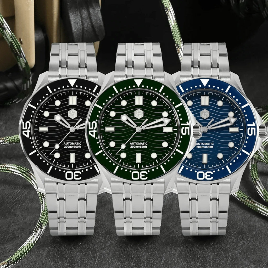 San Martin Sea Ghost Diving Watch SN0088G2 - Blue - DREAM WATCHES