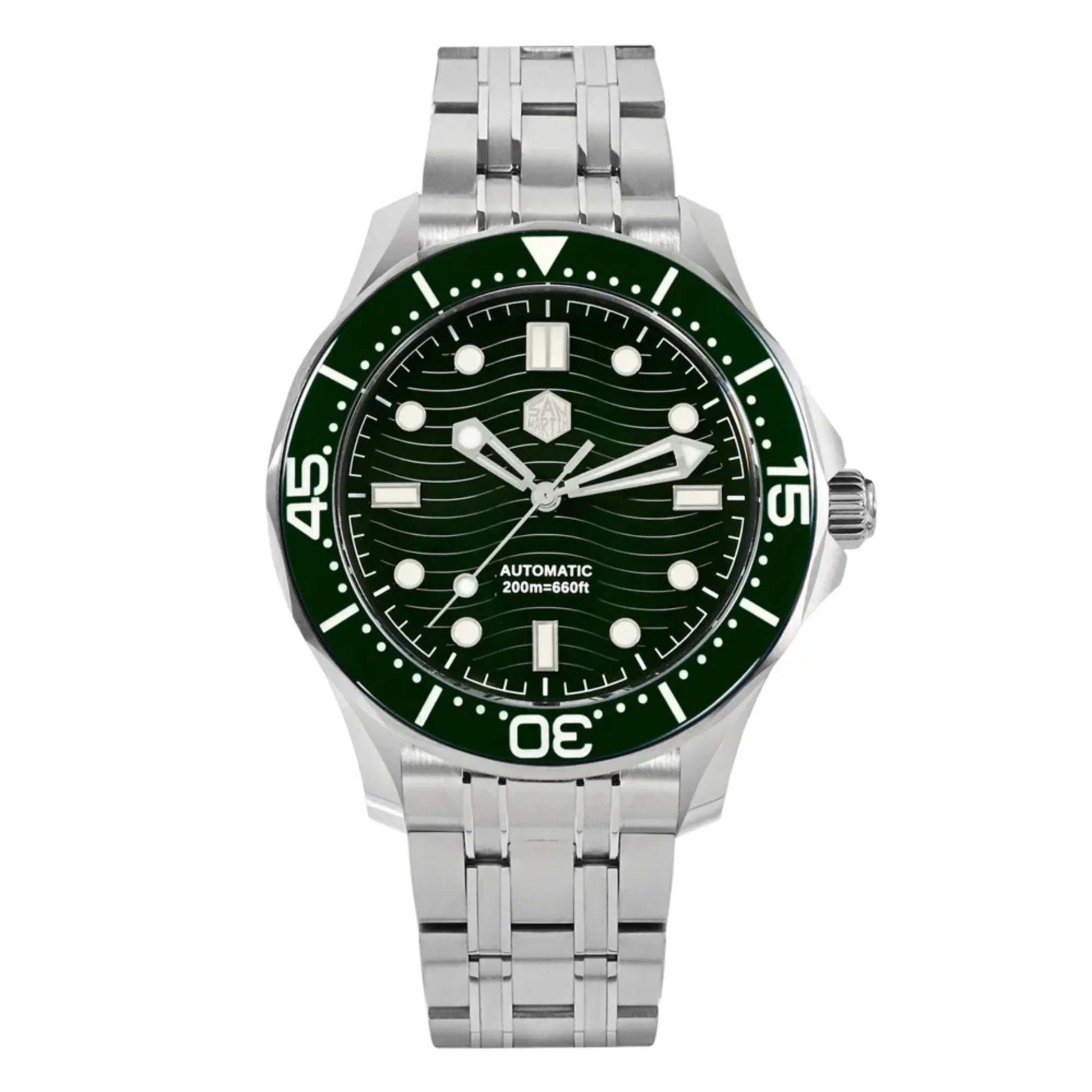 San Martin Sea Ghost Diving Watch SN0088G2 - Green - DREAM WATCHES