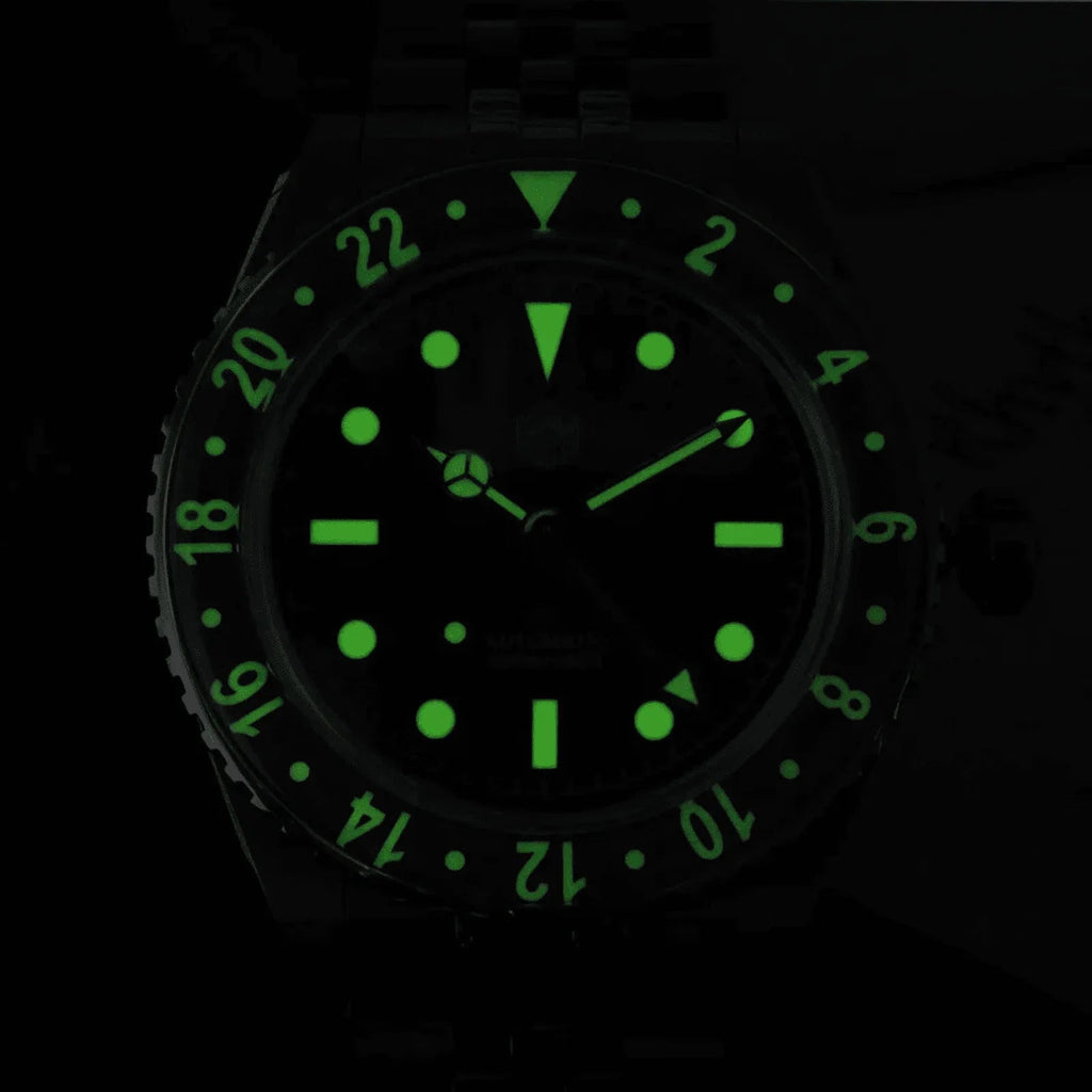 San Martin Vintage GMT Watch SN005-G2 - White - DREAM WATCHES