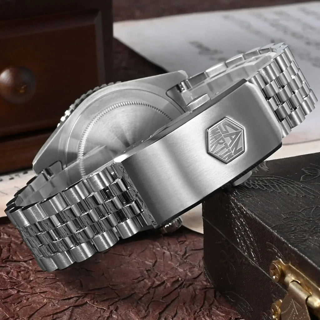 San Martin Vintage GMT Watch SN005-G4 - White - DREAM WATCHES