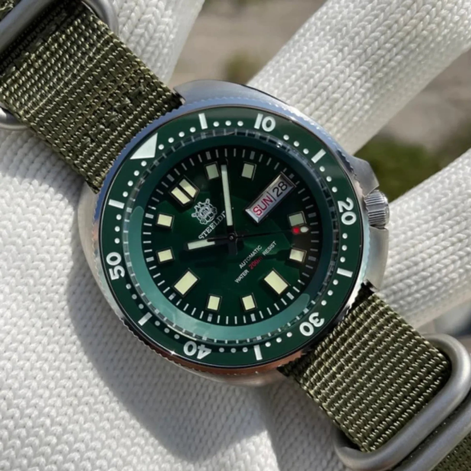 SD1970W NH36 Automatic 6309 Turtle Dive Watch - Green Dial - DREAM WATCHES