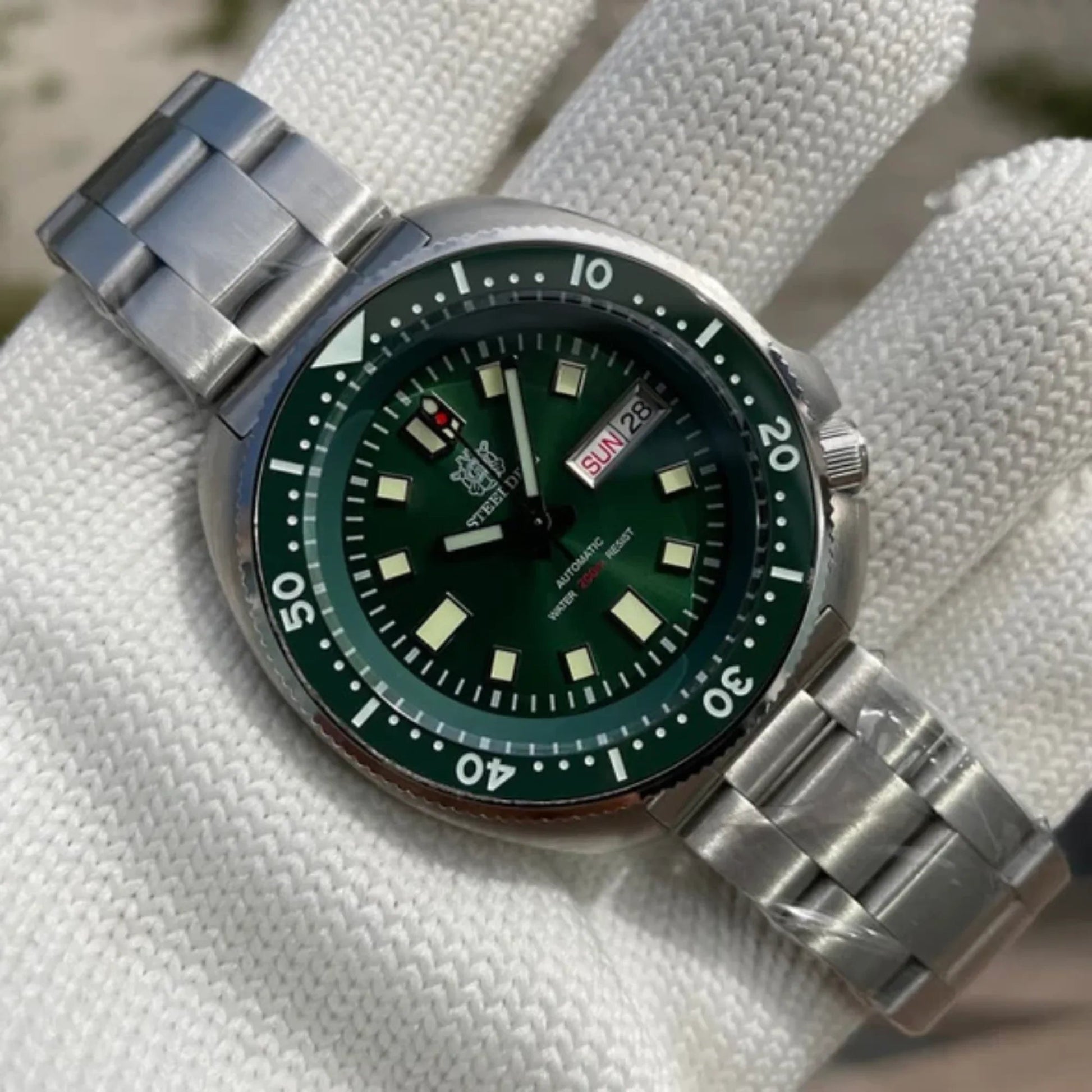 SD1970W NH36 Automatic 6309 Turtle Dive Watch - Green Dial - DREAM WATCHES