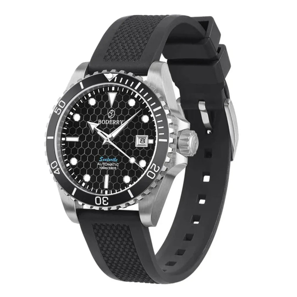 SEATURTLE.OCEAN(TITANIUM) - Automatic Titanium Diver Watch | Black - DREAM WATCHES