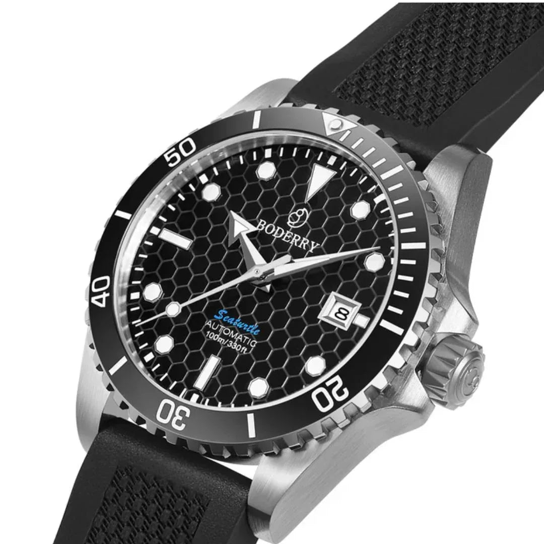 SEATURTLE.OCEAN(TITANIUM) - Automatic Titanium Diver Watch | Black - DREAM WATCHES