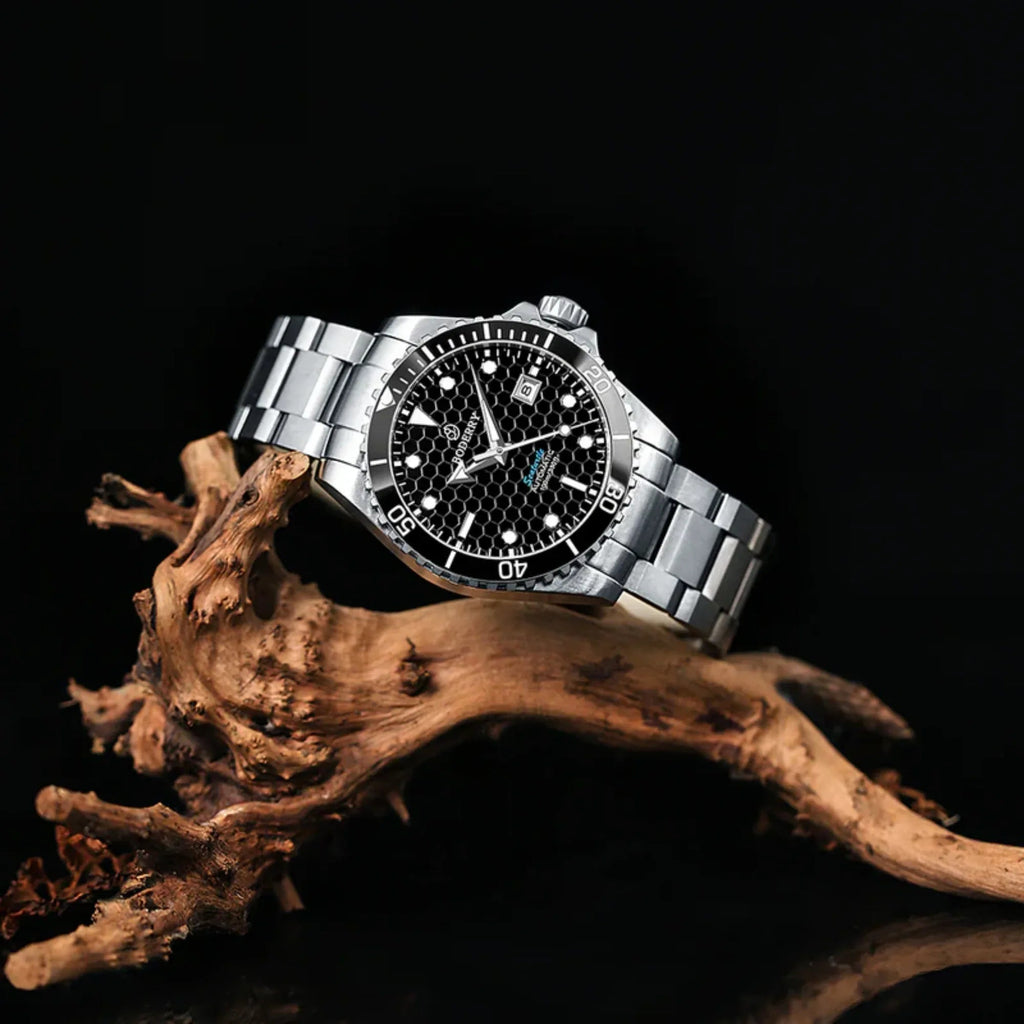 SEATURTLE.OCEAN(TITANIUM) - Automatic Titanium Diver Watch | Black/Ti-bracelet - DREAM WATCHES