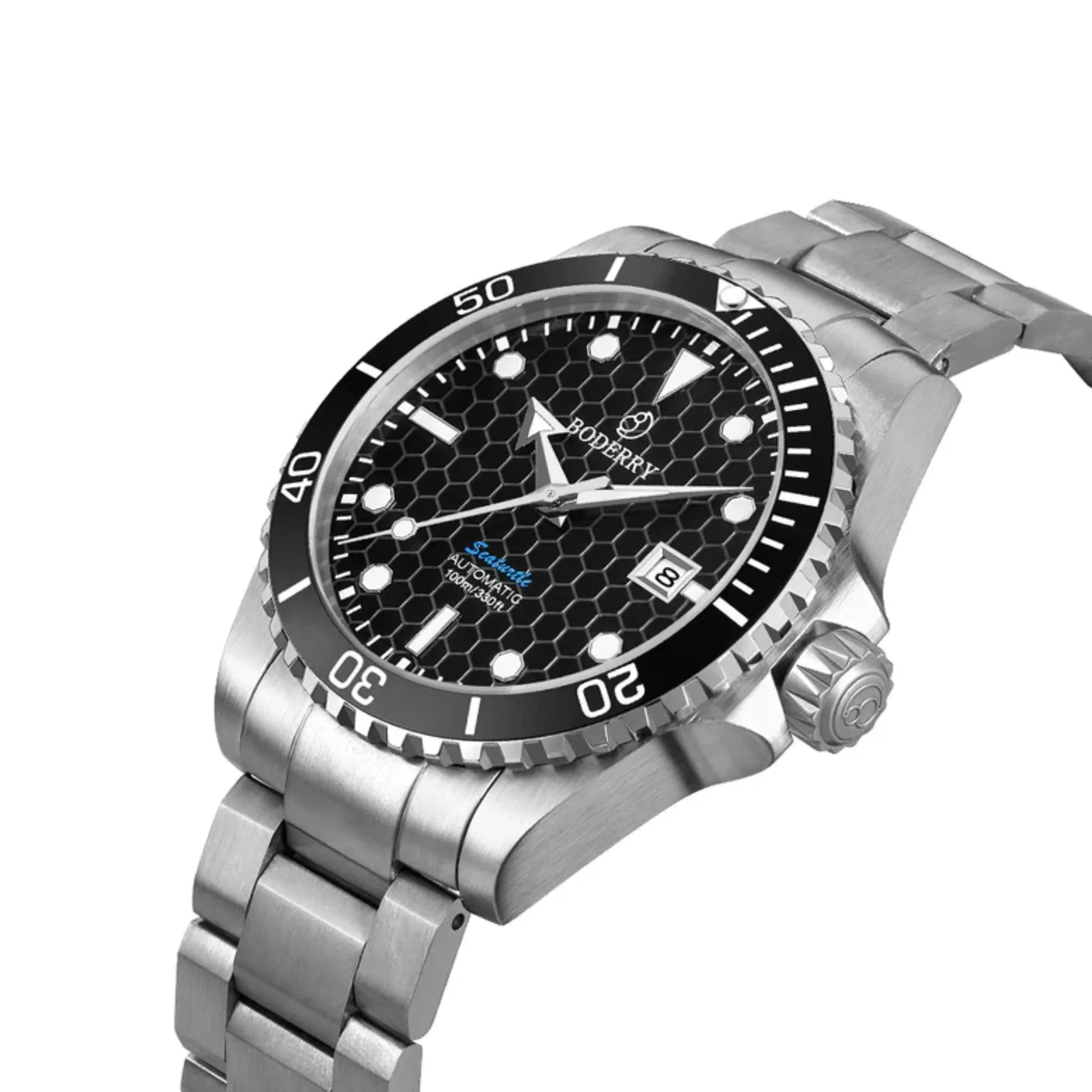 SEATURTLE.OCEAN(TITANIUM) - Automatic Titanium Diver Watch | Black/Ti-bracelet - DREAM WATCHES