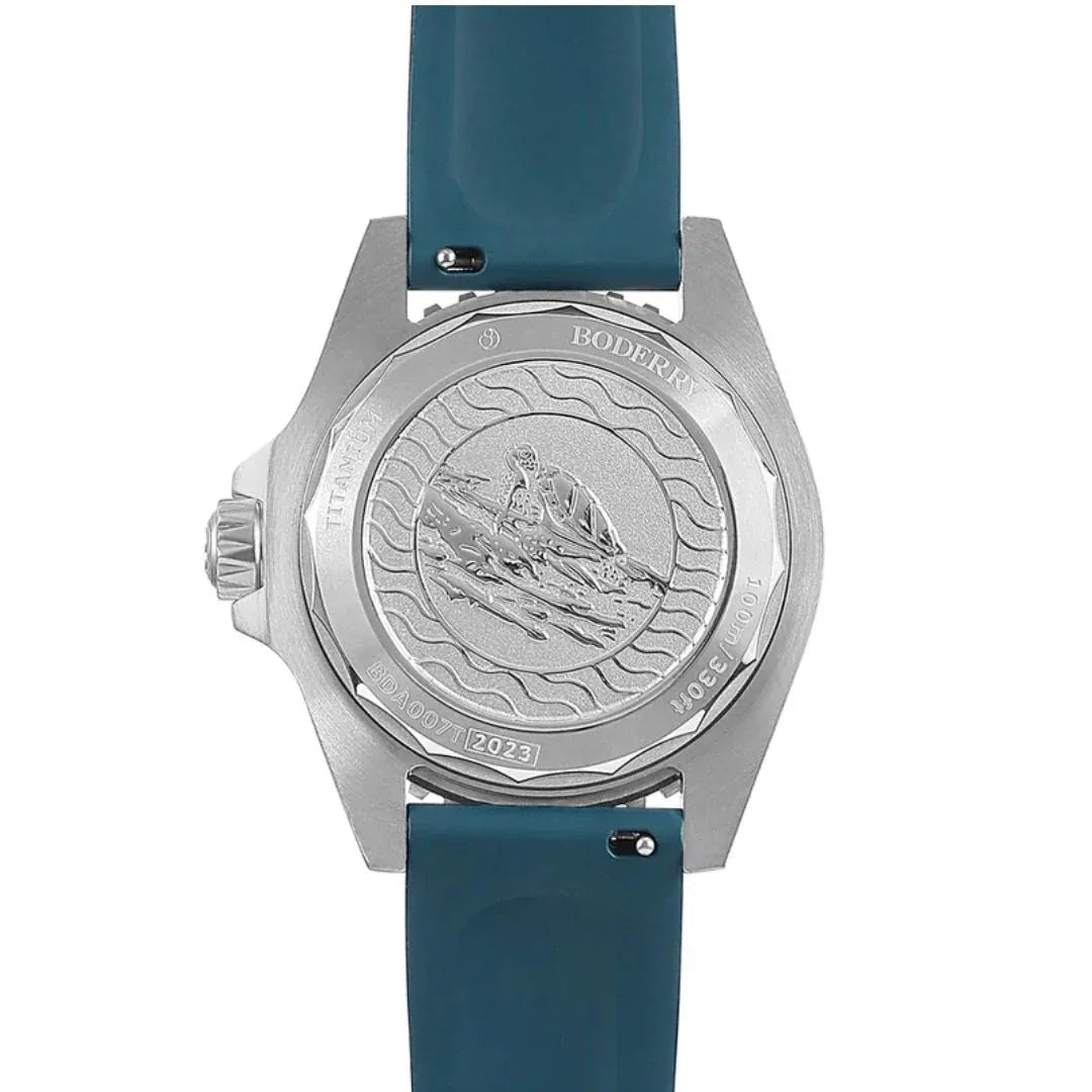 SEATURTLE.OCEAN(TITANIUM) - Automatic Titanium Diver Watch | Sea Blue - DREAM WATCHES