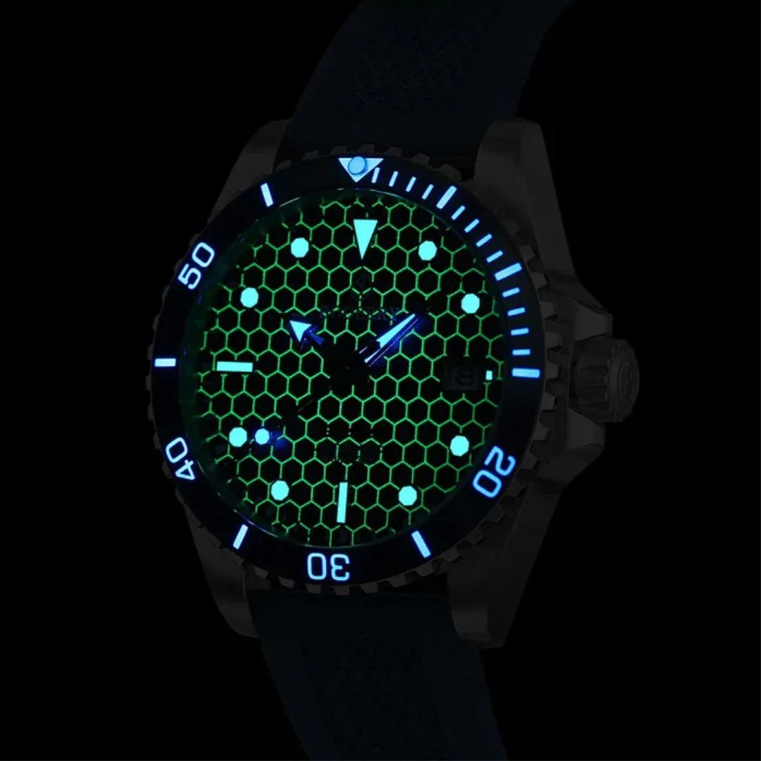 SEATURTLE.OCEAN(TITANIUM) - Automatic Titanium Diver Watch | Sea Blue - DREAM WATCHES