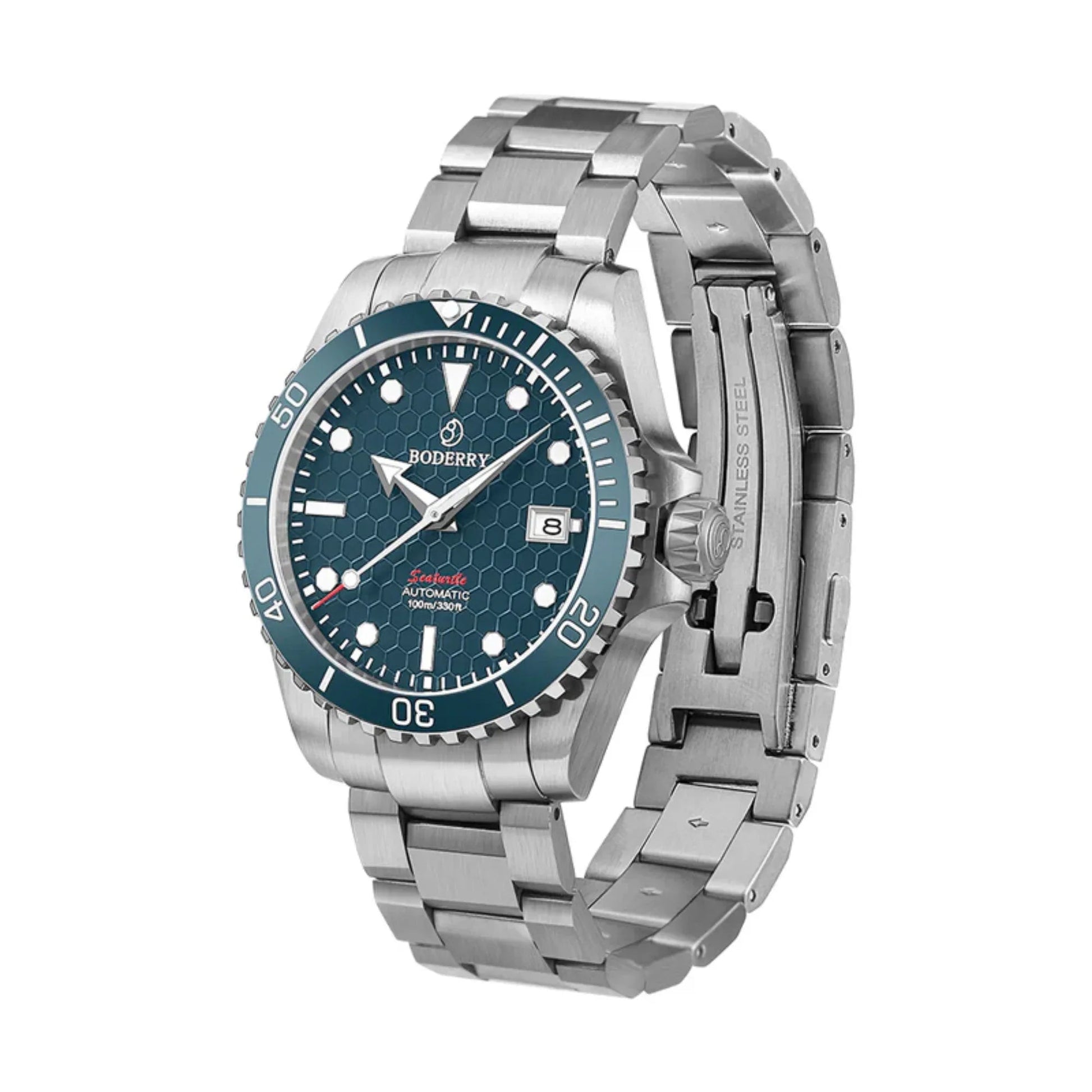 SEATURTLE.OCEAN(TITANIUM) - Automatic Titanium Diver Watch | Sea Blue/Ti-bracelet - DREAM WATCHES