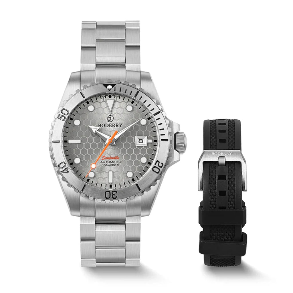 SEATURTLE.OCEAN(TITANIUM) - Automatic Titanium Diver Watch | Titanium Gray/Ti-bracelet - DREAM WATCHES