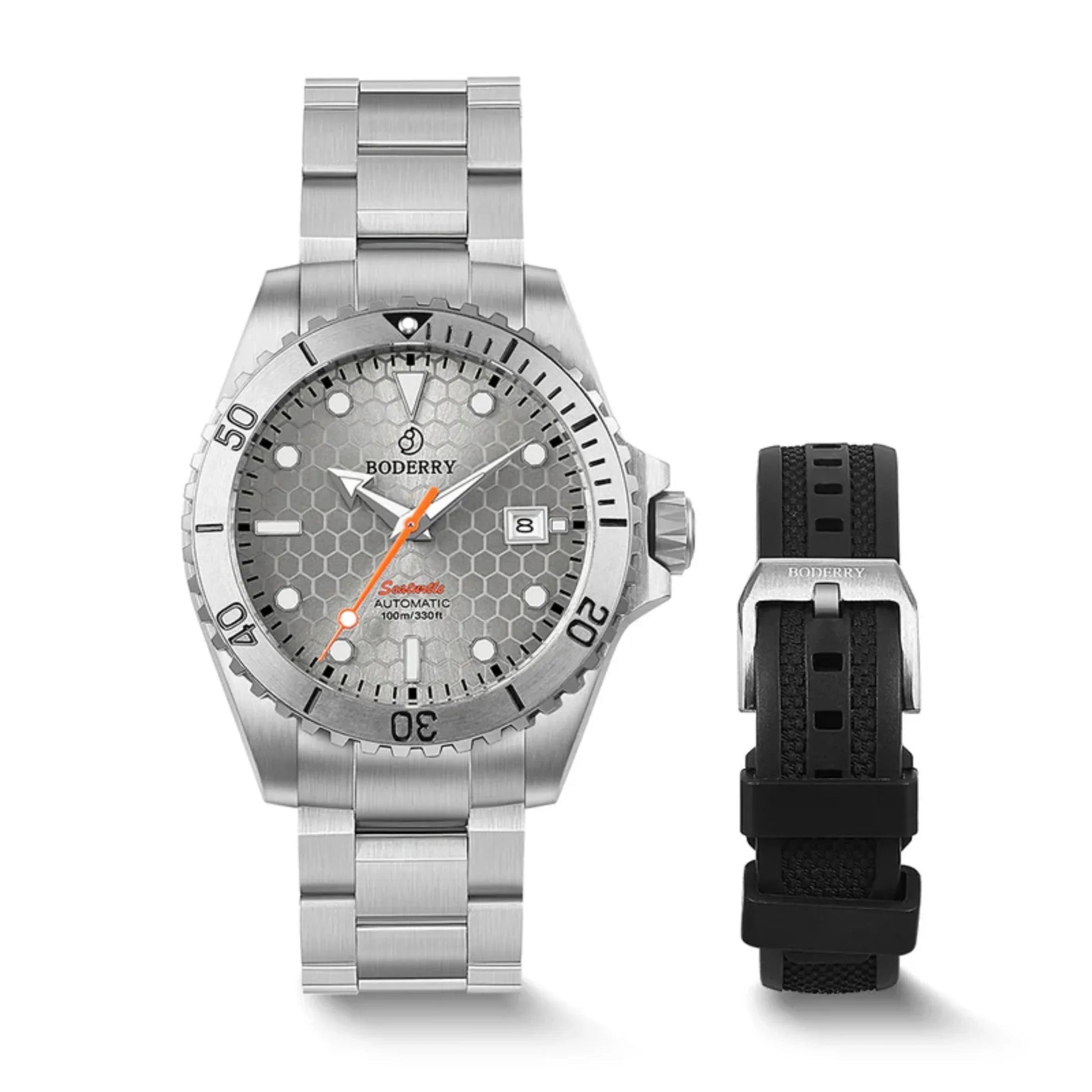 SEATURTLE.OCEAN(TITANIUM) - Automatic Titanium Diver Watch | Titanium Gray/Ti-bracelet - DREAM WATCHES