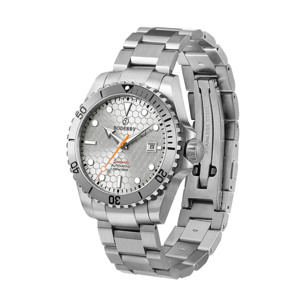 SEATURTLE.OCEAN(TITANIUM) - Automatic Titanium Diver Watch | Titanium Gray/Ti-bracelet - DREAM WATCHES