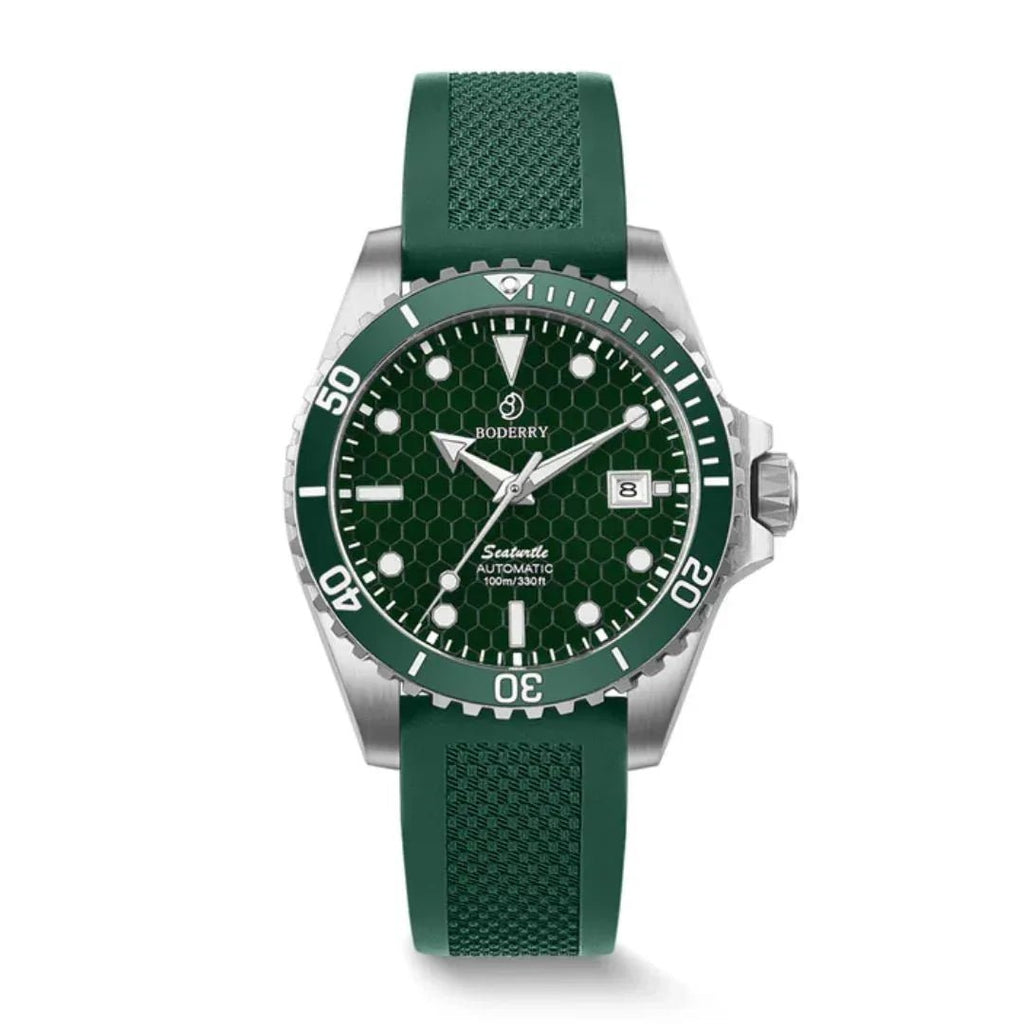 SEATURTLE.OCEAN(TITANIUM) - Automatic Titanium Diver Watch | Turtle Green - DREAM WATCHES