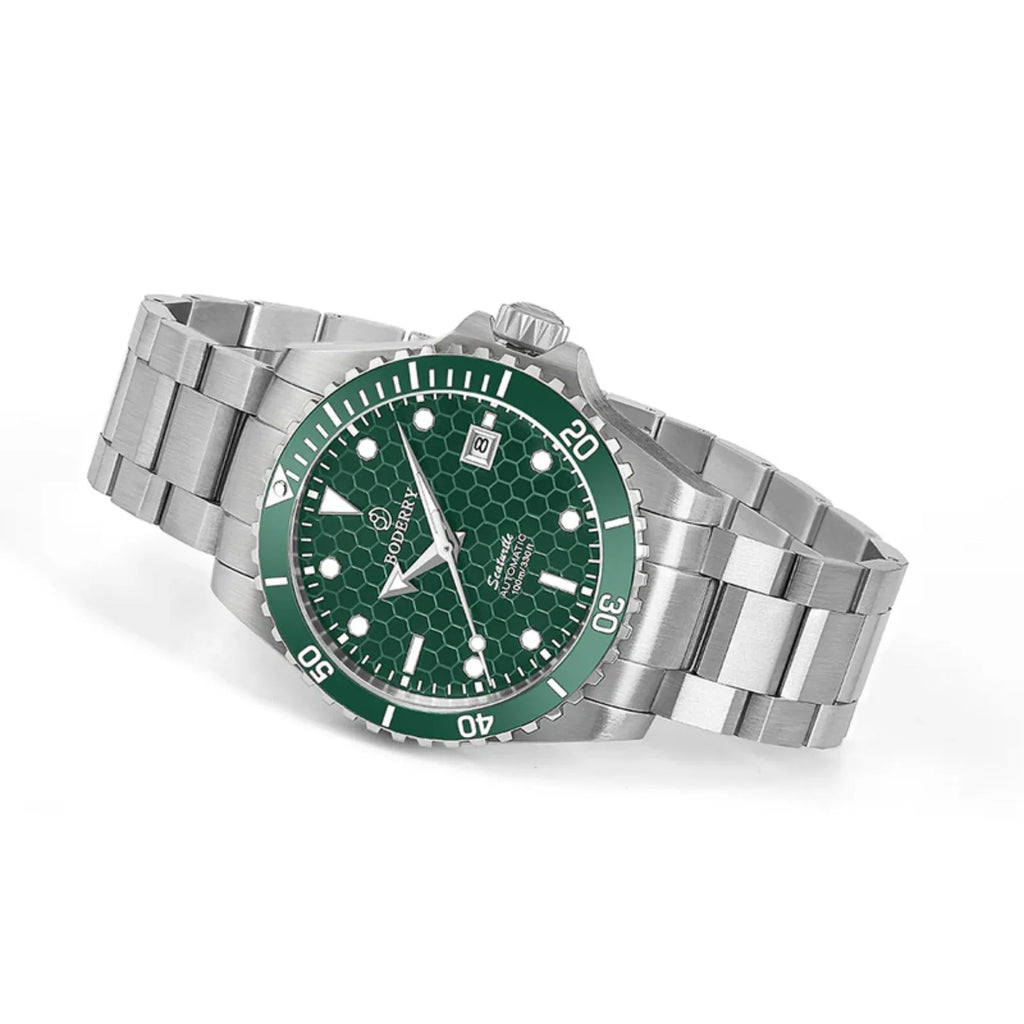 SEATURTLE.OCEAN(TITANIUM) - Automatic Titanium Diver Watch | Turtle Green/Ti-bracelet - DREAM WATCHES