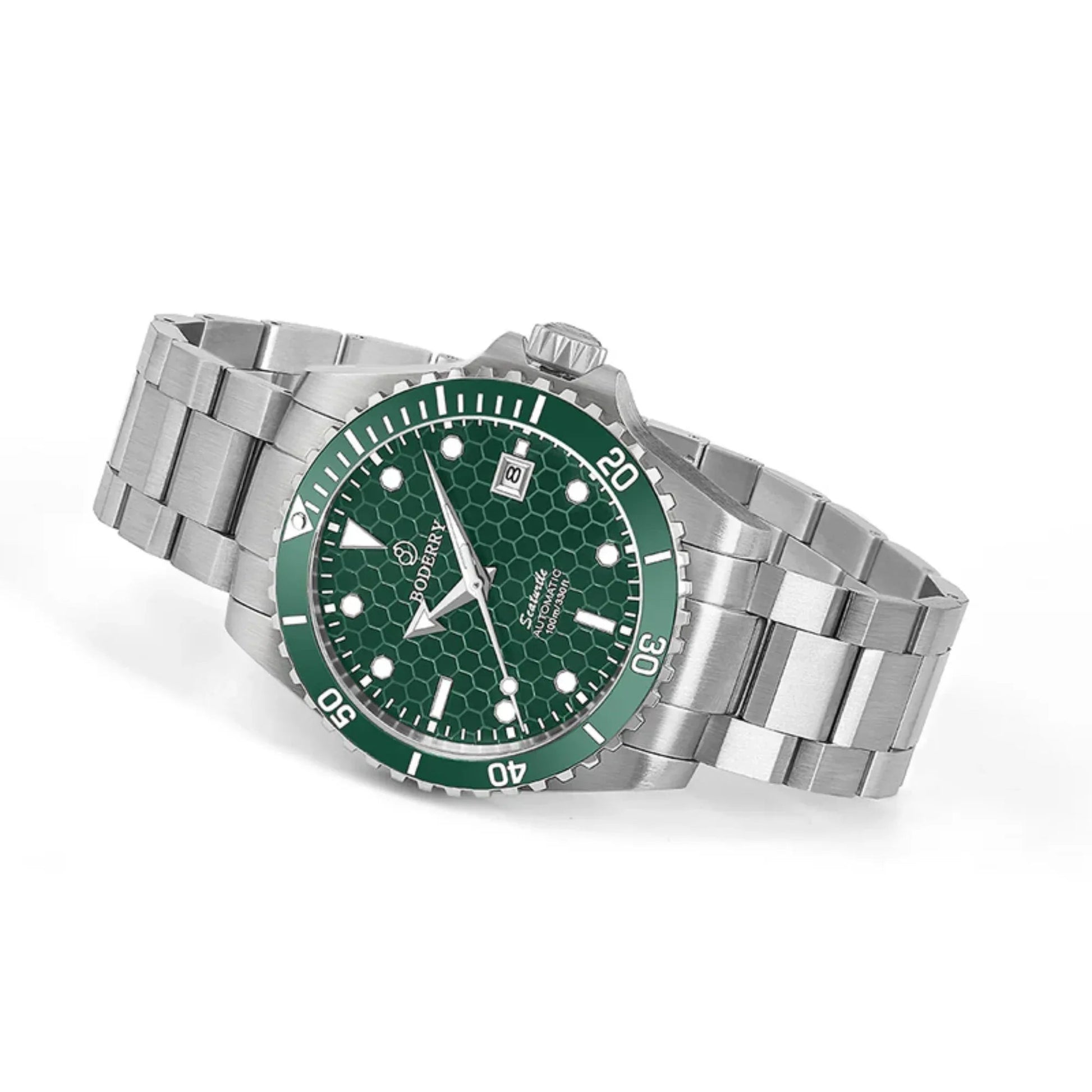 SEATURTLE.OCEAN(TITANIUM) - Automatic Titanium Diver Watch | Turtle Green/Ti-bracelet - DREAM WATCHES