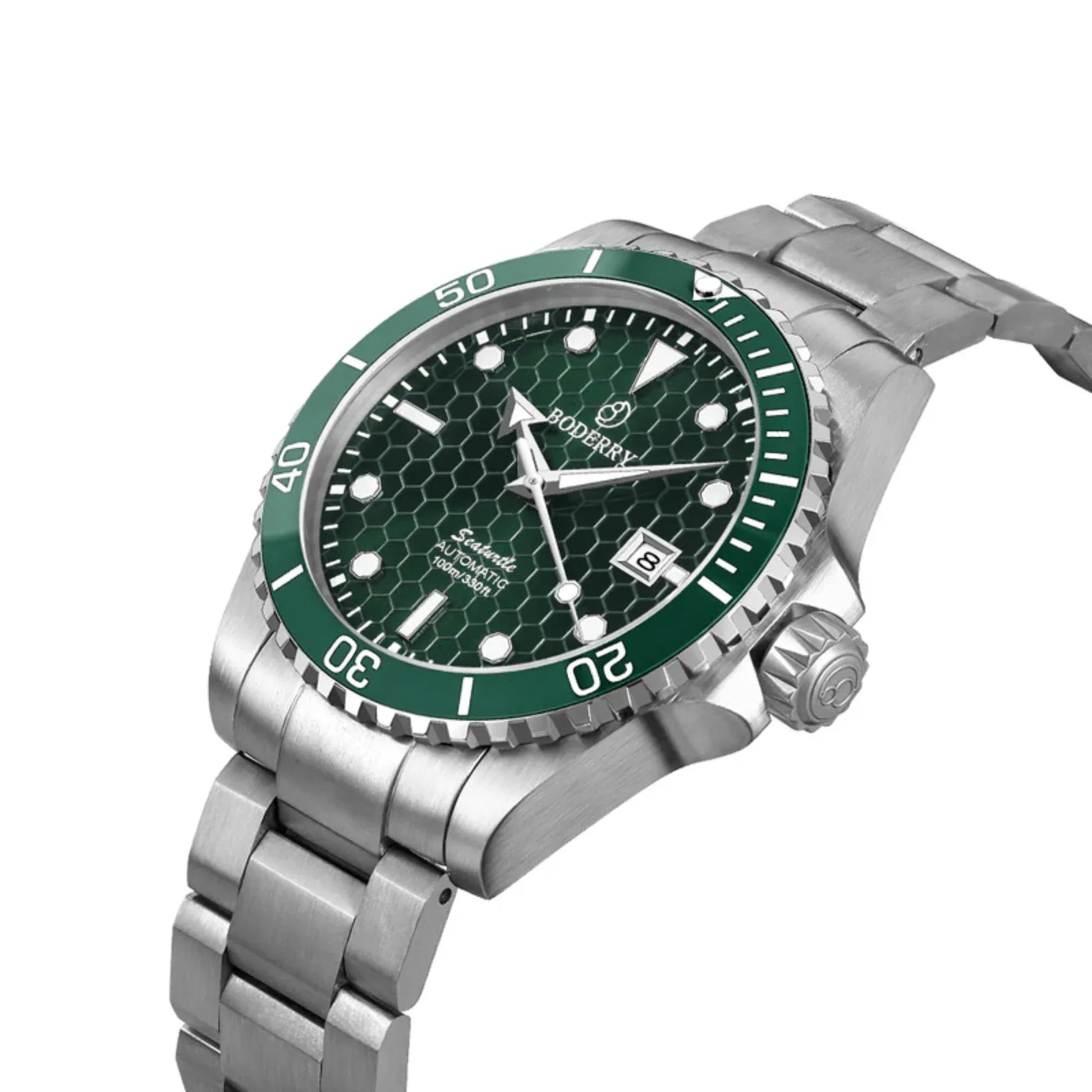 SEATURTLE.OCEAN(TITANIUM) - Automatic Titanium Diver Watch | Turtle Green/Ti-bracelet - DREAM WATCHES