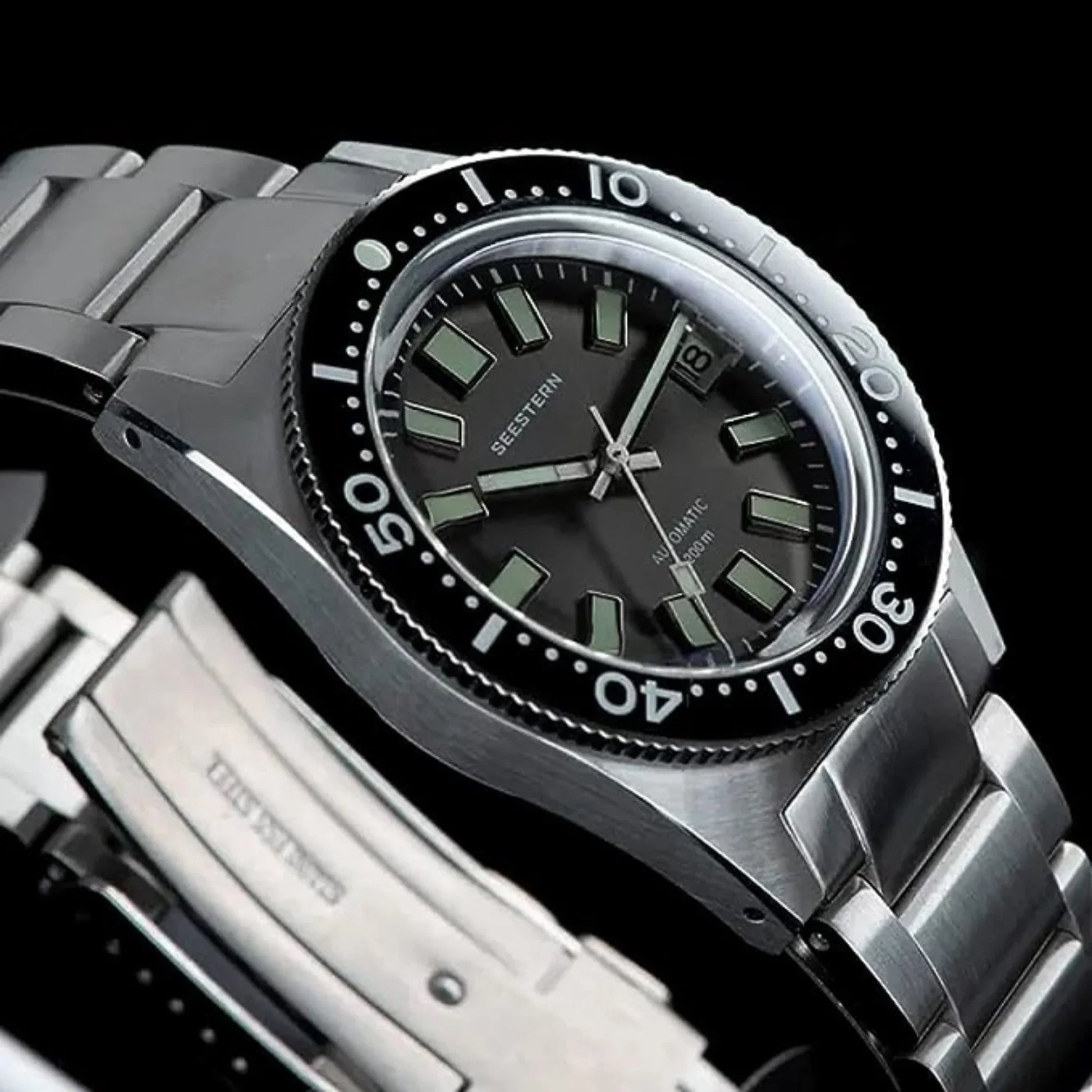 SEESTERN 62MASSLS V3 Diving Watch Men Automatic Mechanical Wristwatch Luminous Bezel Waterproof NH35 Movement Sapphire Glass Bracelet - DREAM WATCHES
