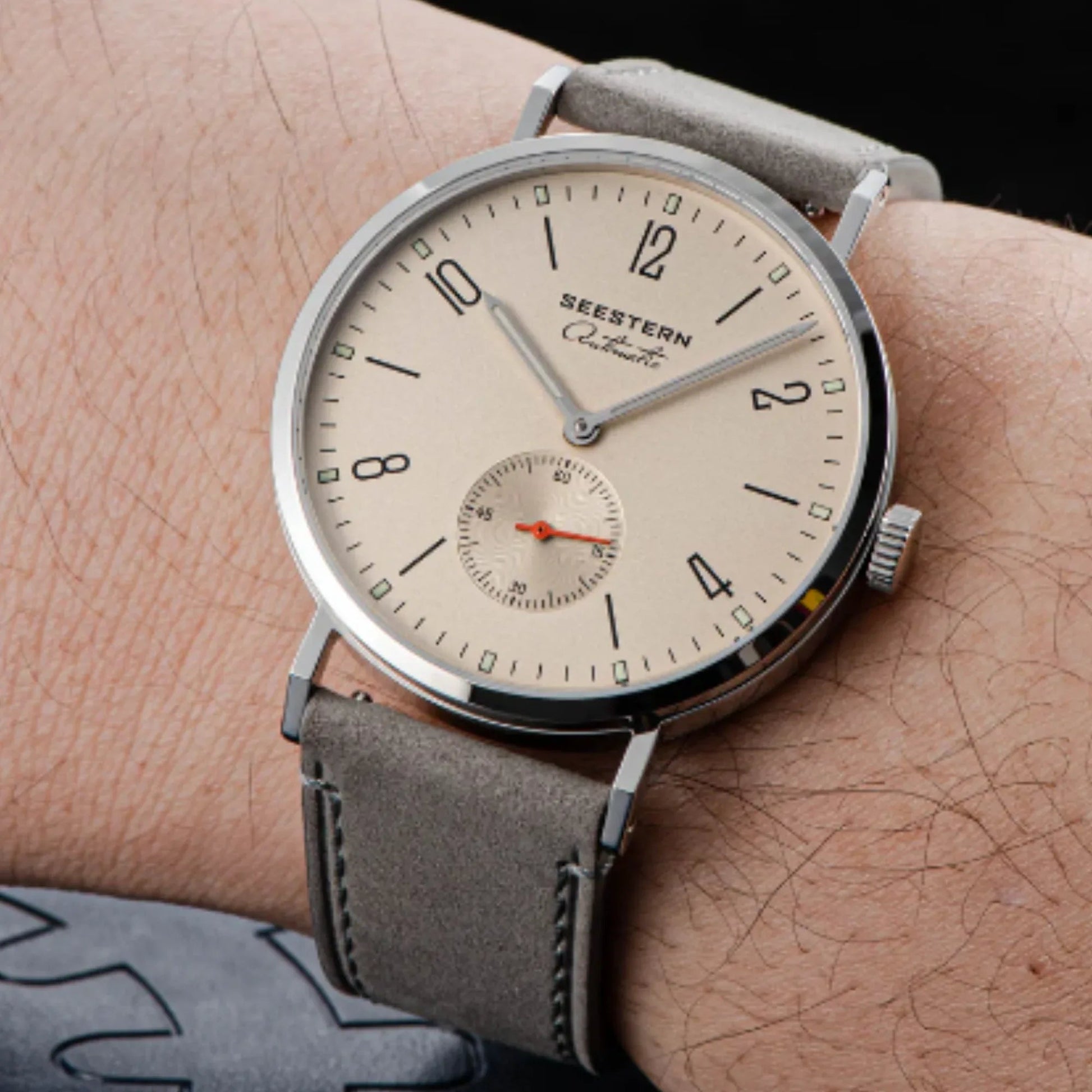 Seestern Automatic S382 38mm Creamy Dial Classic Automatic Watch - DREAM WATCHES