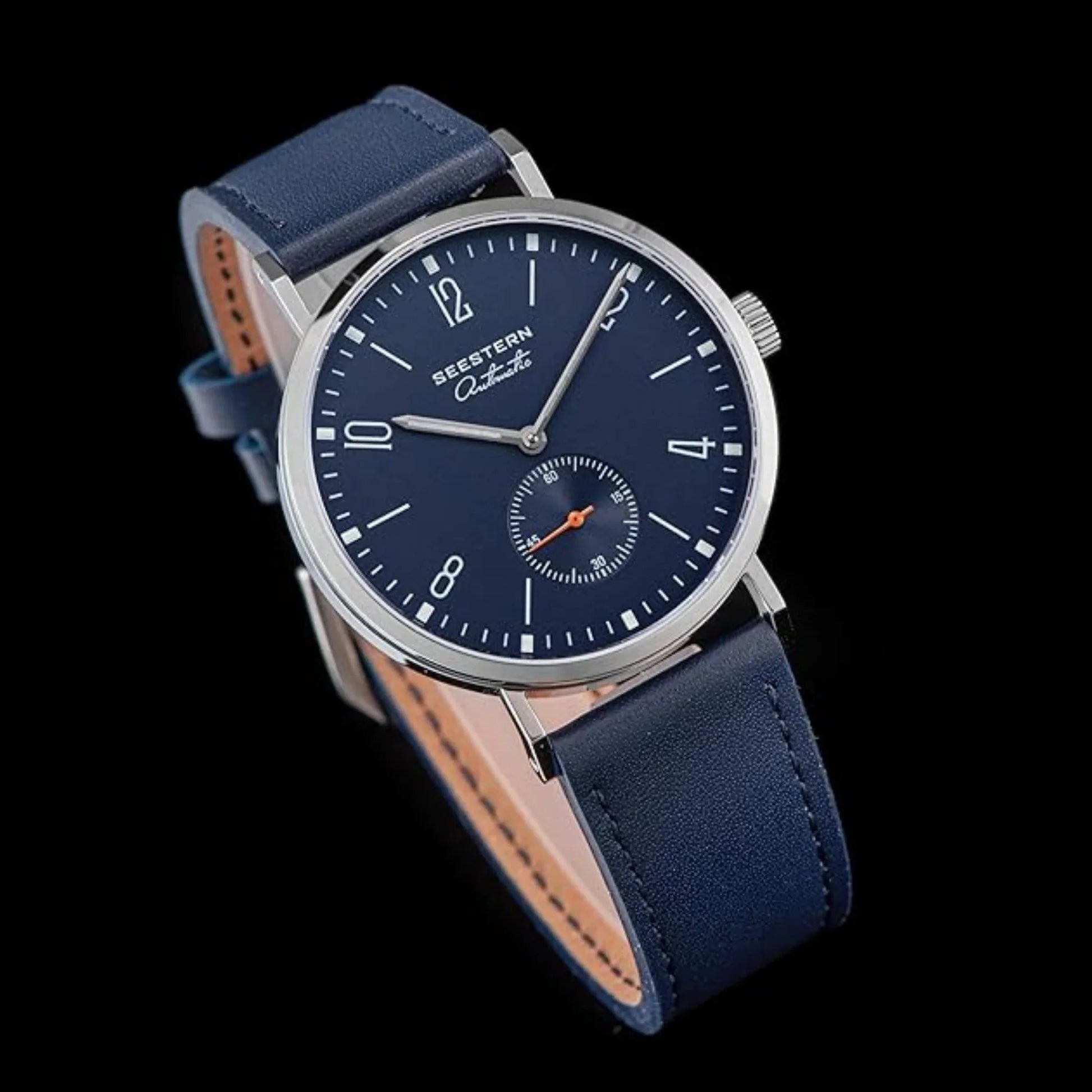 Seestern Automatic S382 38mm Deep Blue Dial Classic Automatic Watch - DREAM WATCHES