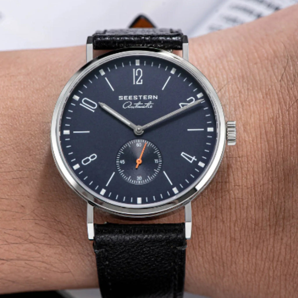 Seestern Automatic S382 38mm Deep Blue Dial Classic Automatic Watch - DREAM WATCHES