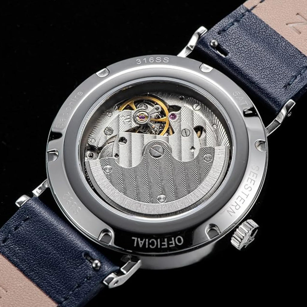 Seestern Automatic S382 38mm Deep Blue Dial Classic Automatic Watch - DREAM WATCHES