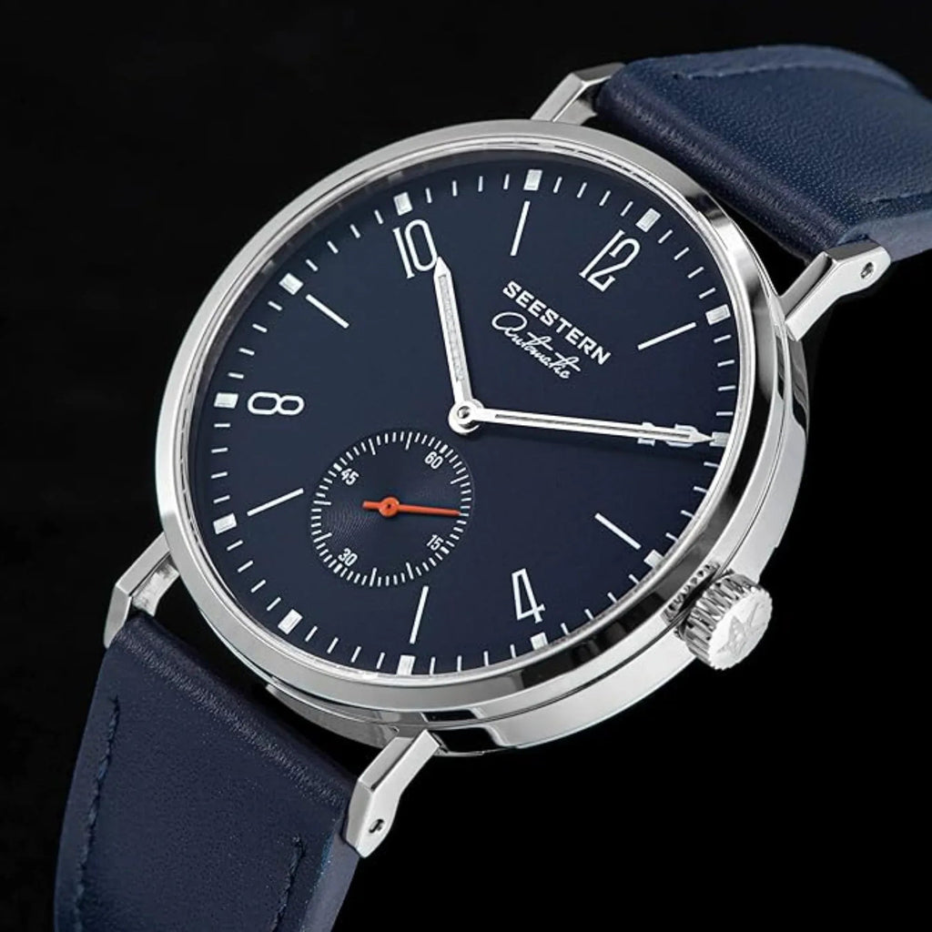 Seestern Automatic S382 38mm Deep Blue Dial Classic Automatic Watch - DREAM WATCHES