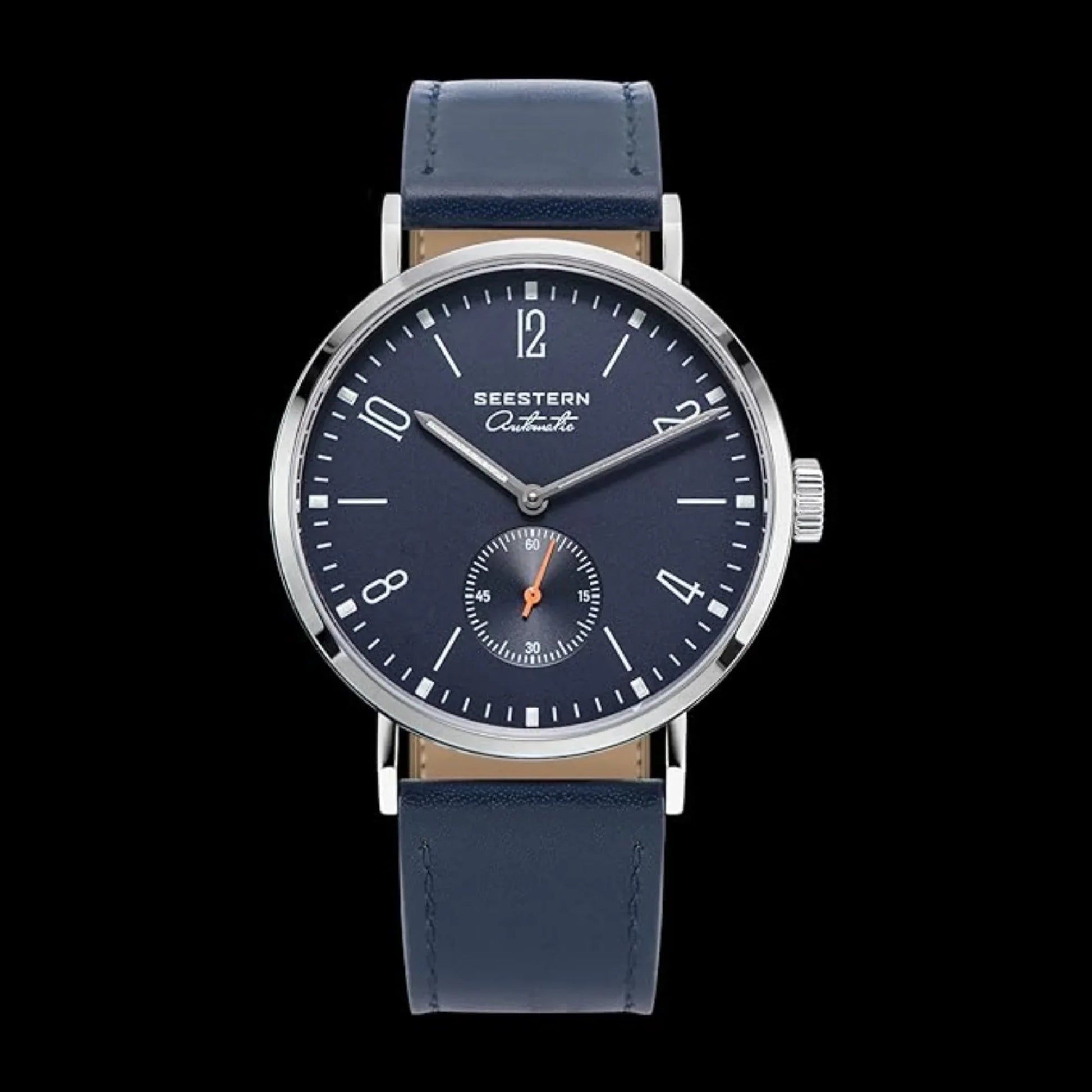 Seestern Automatic S382 38mm Deep Blue Dial Classic Automatic Watch - DREAM WATCHES