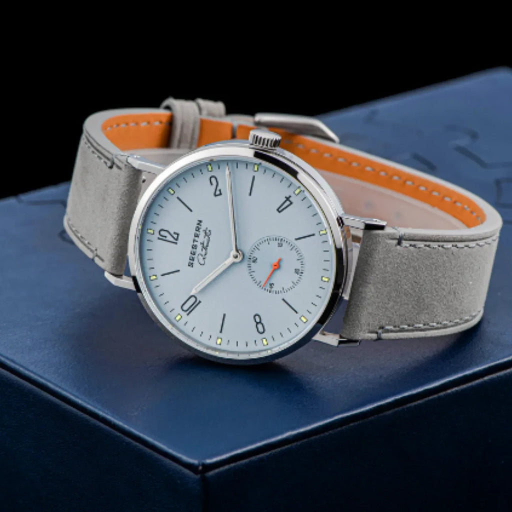 Seestern Automatic S382 38mm Light Blue Dial Classic Automatic Watch - DREAM WATCHES