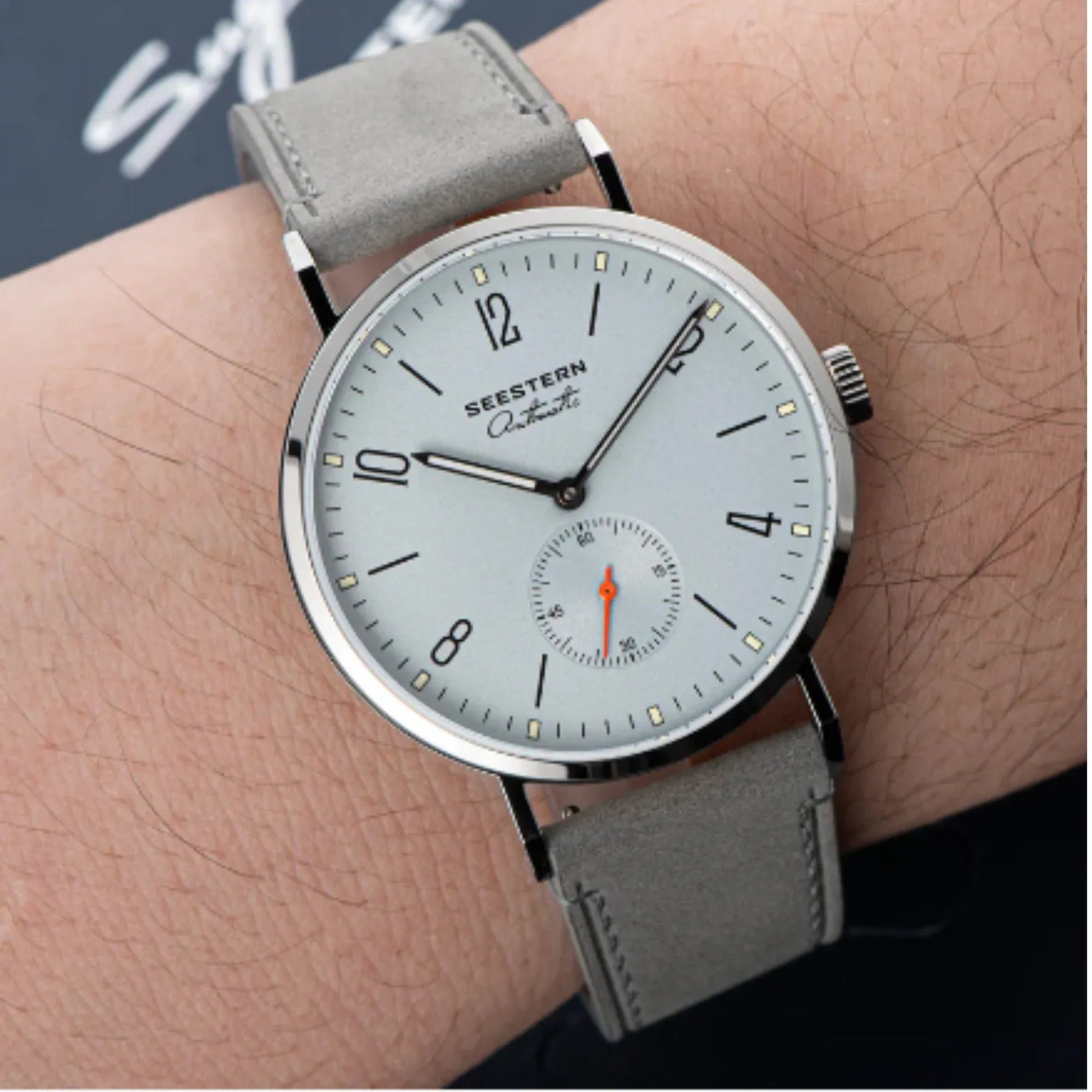 Seestern Automatic S382 38mm Light Blue Dial Classic Automatic Watch - DREAM WATCHES