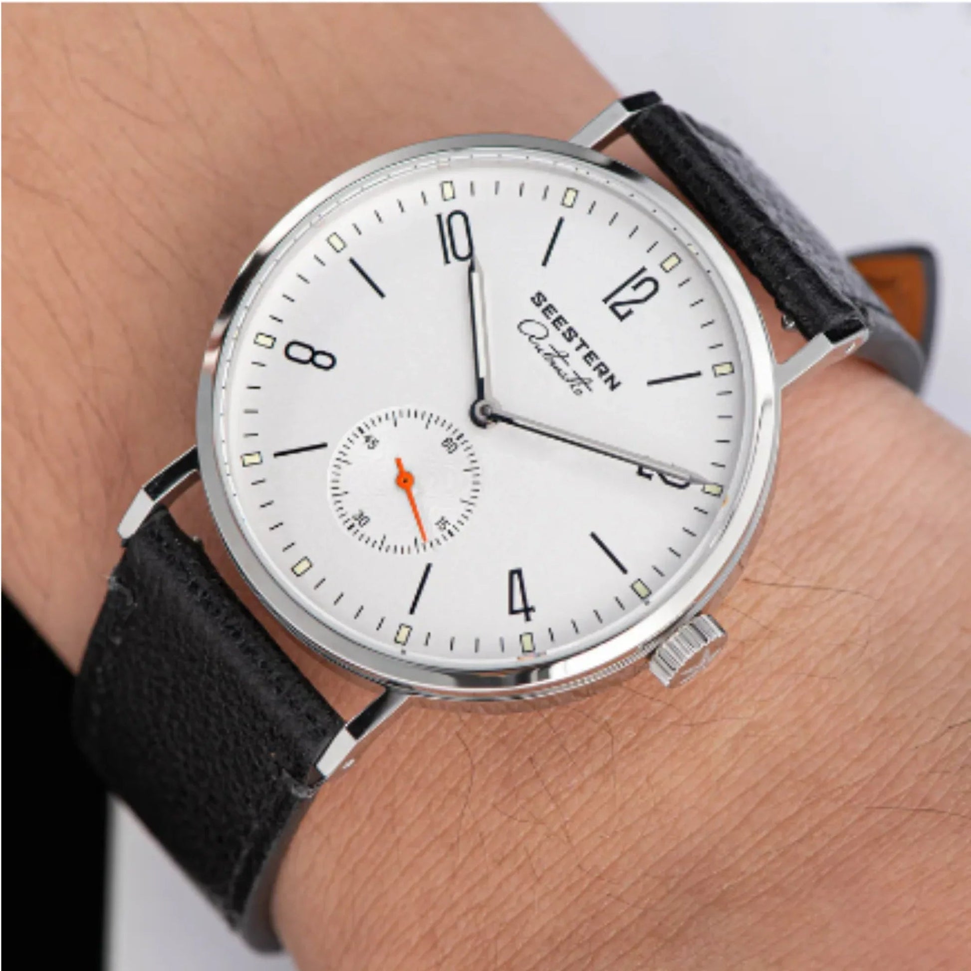 Seestern Automatic S382 38mm White Dial Classic Automatic Watch - DREAM WATCHES