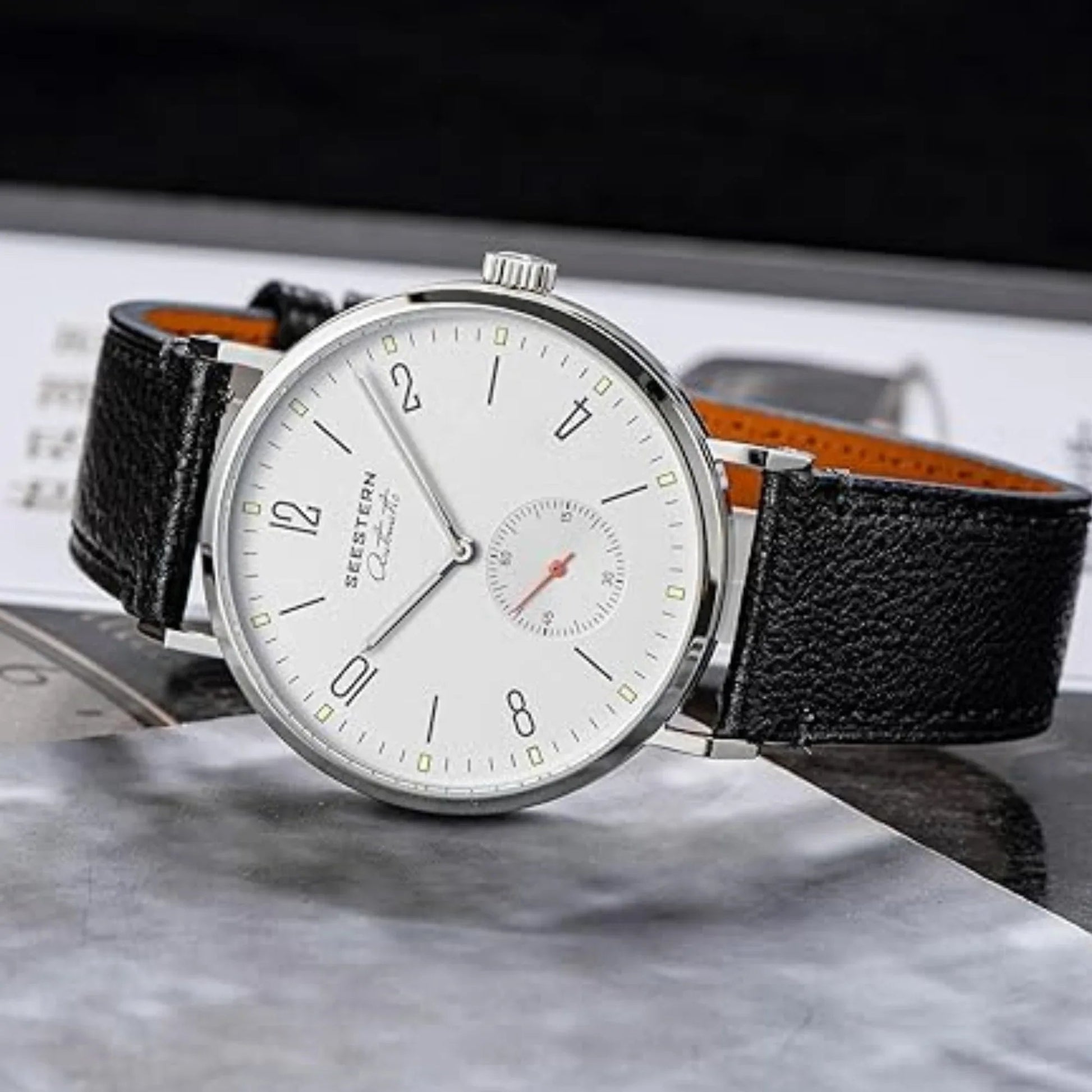Seestern Automatic S382 38mm White Dial Classic Automatic Watch - DREAM WATCHES