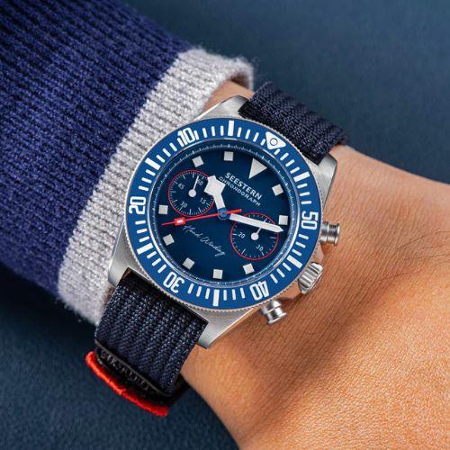 Seestern Chrono S445 Chronograph Blue Dial ST19 Movement - DREAM WATCHES