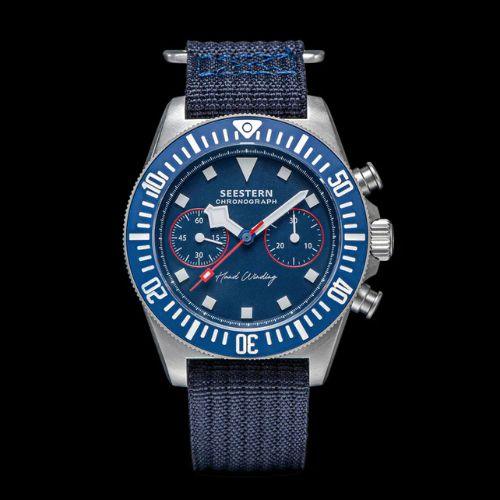 Seestern Chrono S445 Chronograph Blue Dial ST19 Movement - DREAM WATCHES