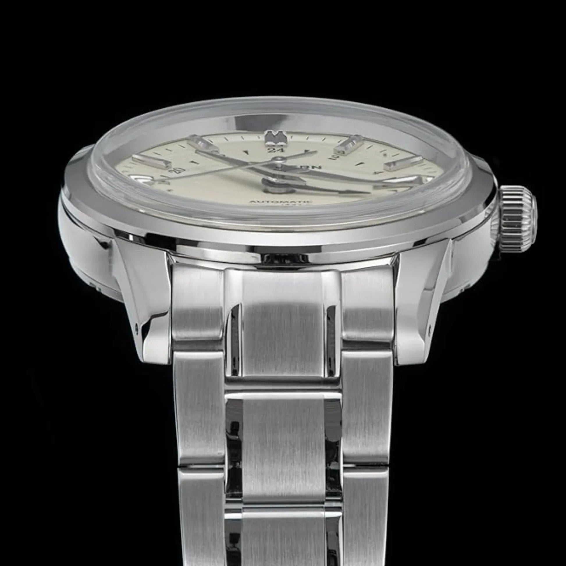 Seestern S446 GMT Watch Cream Dial (Seiko NH34 GMT movement) - DREAM WATCHES