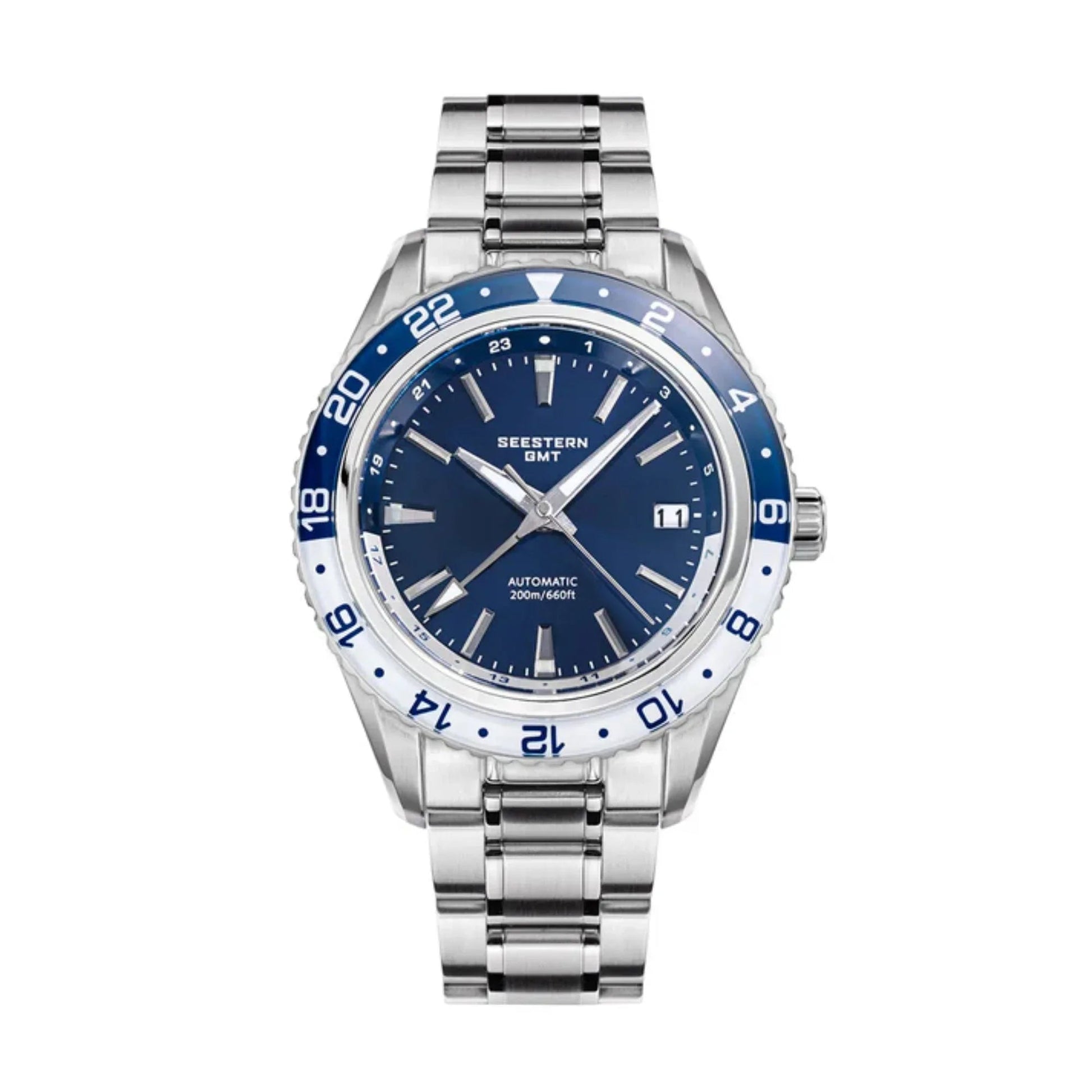 Seestern S456 GMT Automatic Blue Dial Automatic - DREAM WATCHES