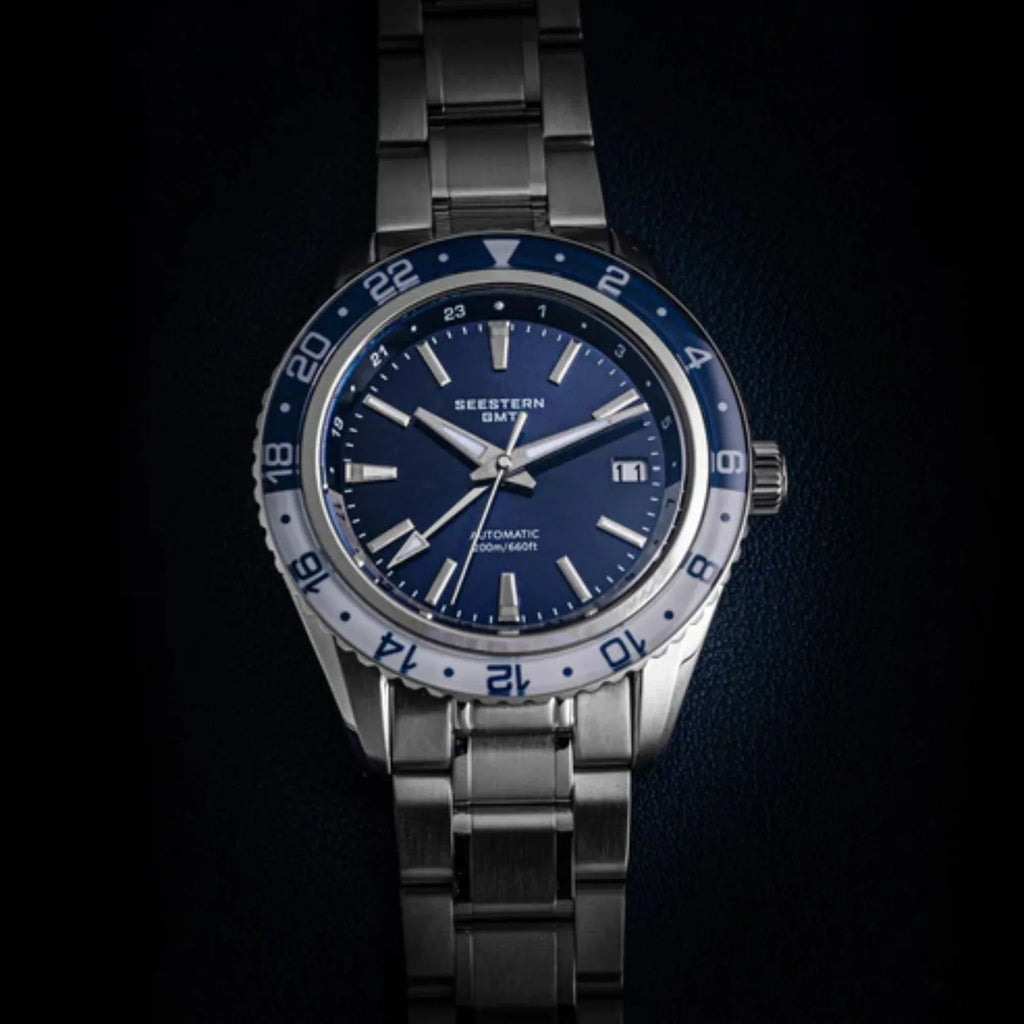 Seestern S456 GMT Automatic Blue Dial Automatic - DREAM WATCHES
