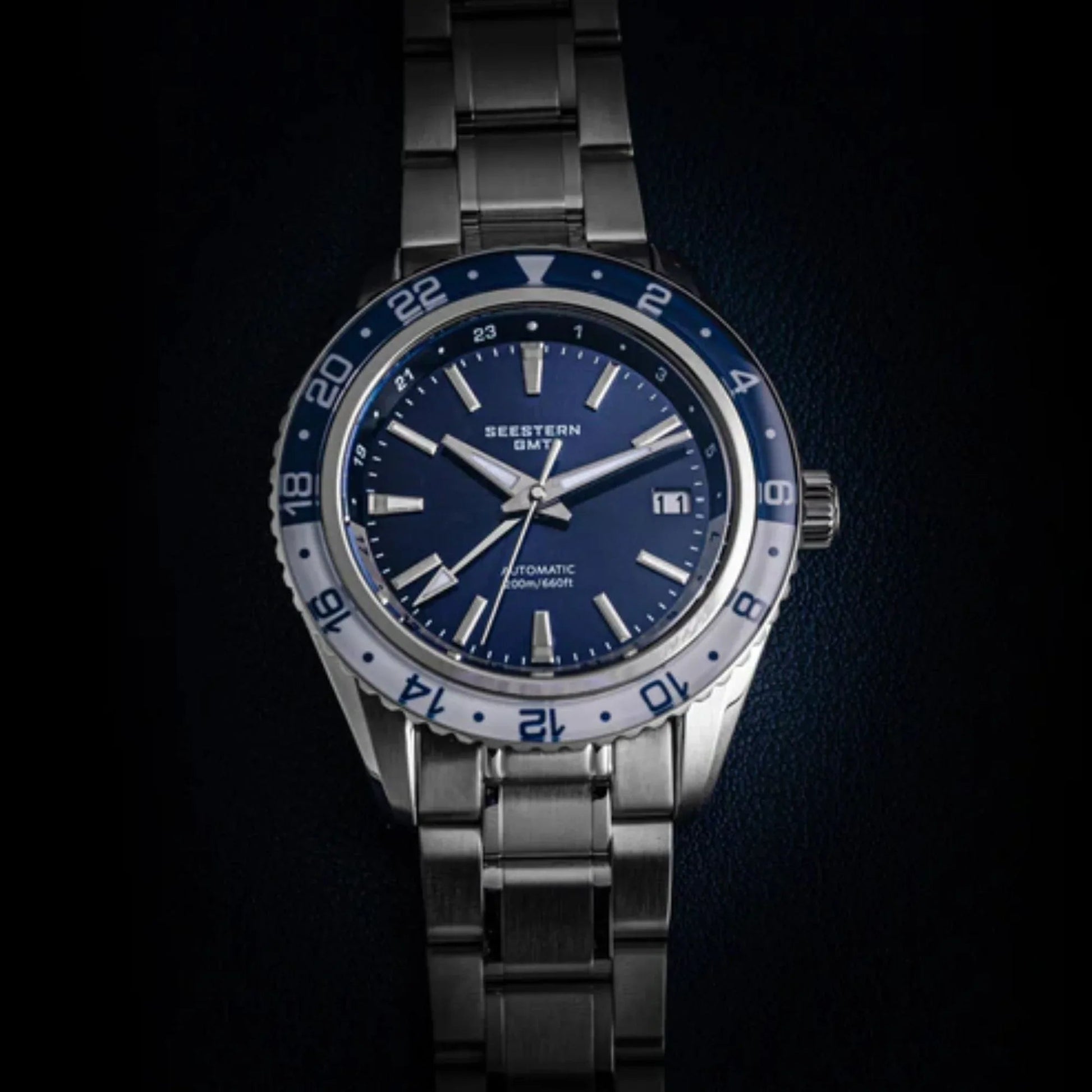 Seestern S456 GMT Automatic Blue Dial Automatic - DREAM WATCHES