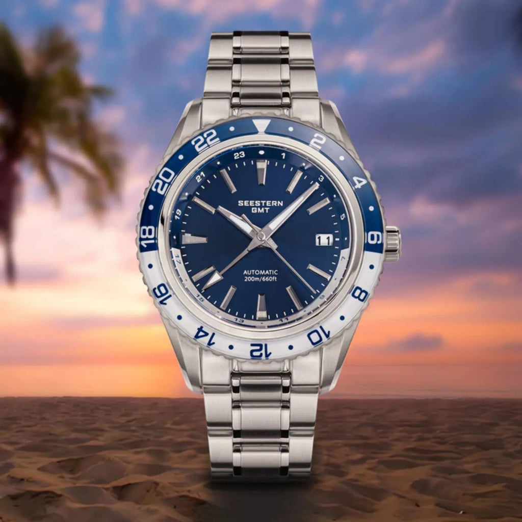 Seestern S456 GMT Automatic Blue Dial Automatic - DREAM WATCHES