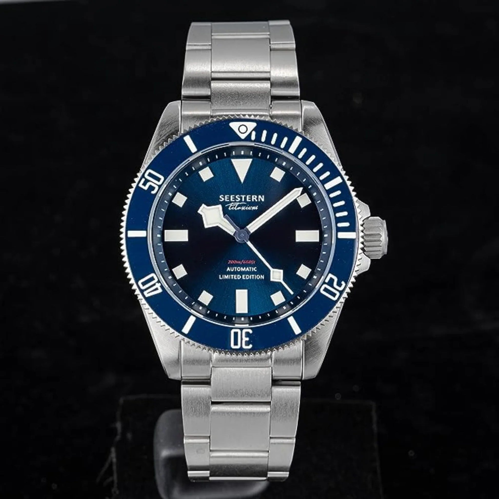 SEESTERN Titaniumn S430 Genuine Professional 20ATM Diver Limited Edition Mens Sport Watch - Blue - DREAM WATCHES