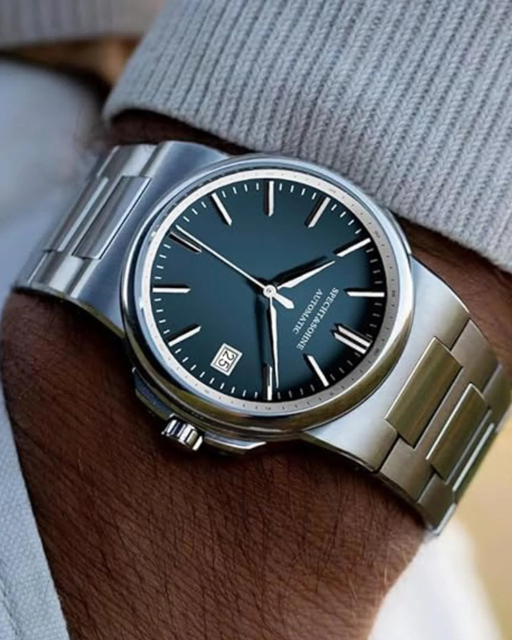 Specht & Sohne 38MM Automatic Stainless Steel Watch with Seiko NH35 movement - Blue - DREAM WATCHES