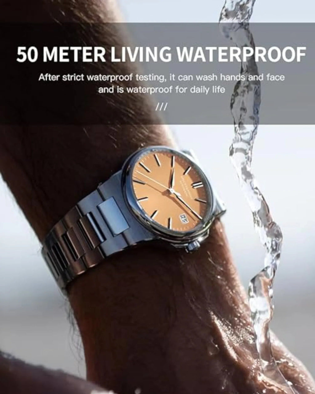 Specht & Sohne 38MM Automatic Stainless Steel Watch with Seiko NH35 movement - Salmon - DREAM WATCHES