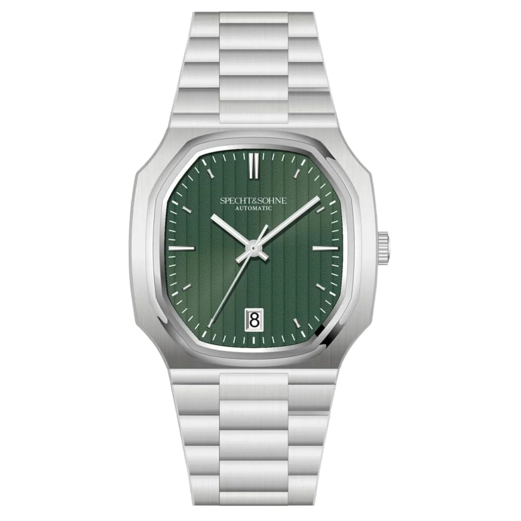 SPECHT & SOHNE 38MM Elegant Automatic Stainless Steel Sapphire Crystal - Green Dial - DREAM WATCHES