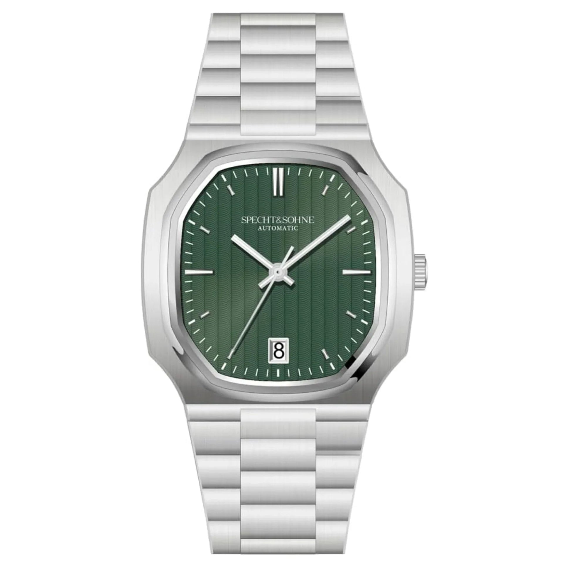 SPECHT & SOHNE 38MM Elegant Automatic Stainless Steel Sapphire Crystal - Green Dial - DREAM WATCHES