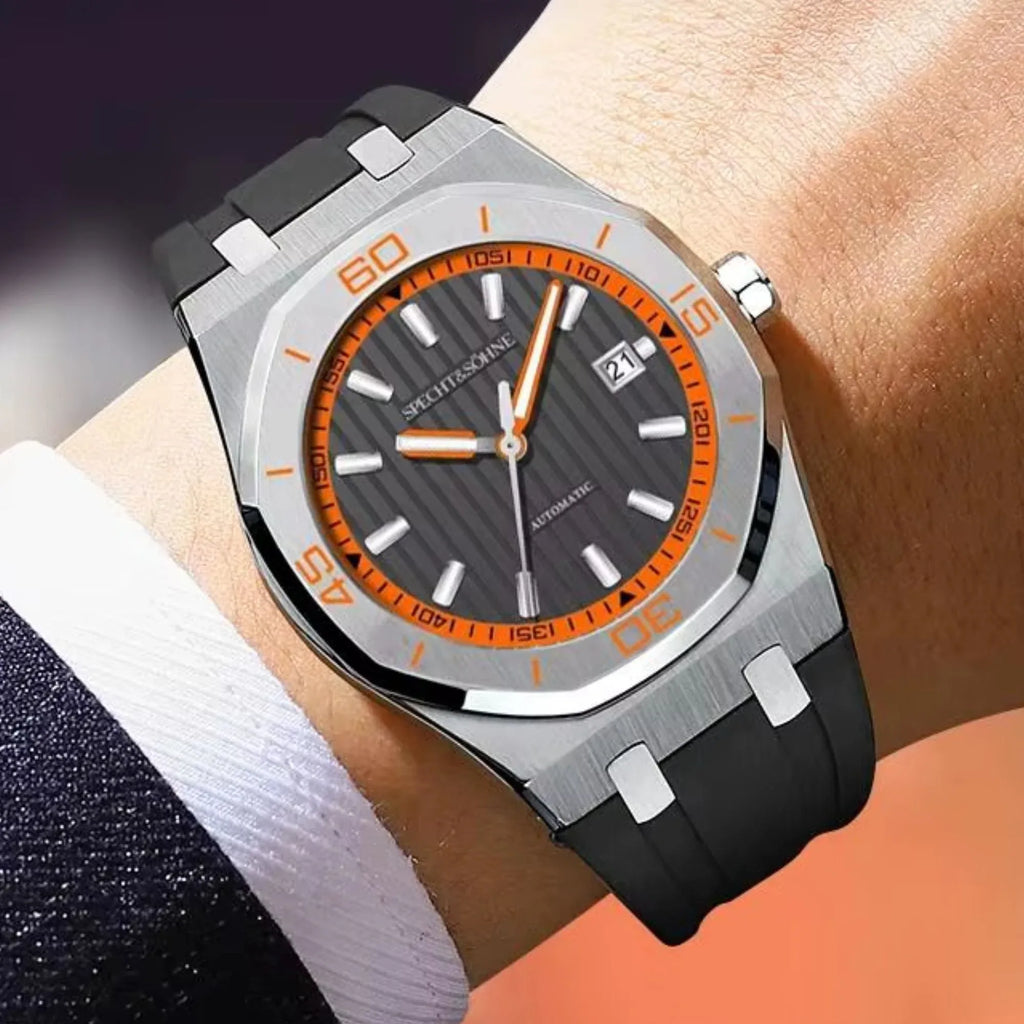 Specht & Sohne 40mm Automatic Mechanical Watches Rubber Relogio Masculino Waterproof - DREAM WATCHES